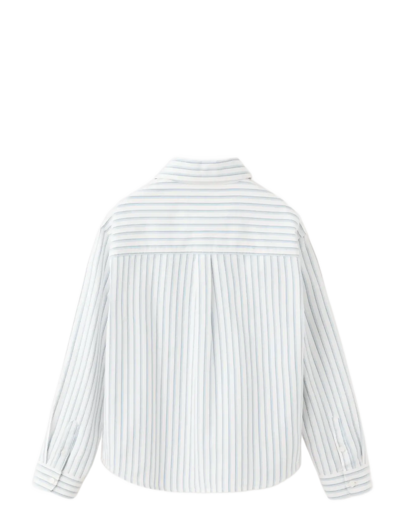 Mango - 100% cotton shirt with combined stripes - langærmede skjorter - medium blue - 1