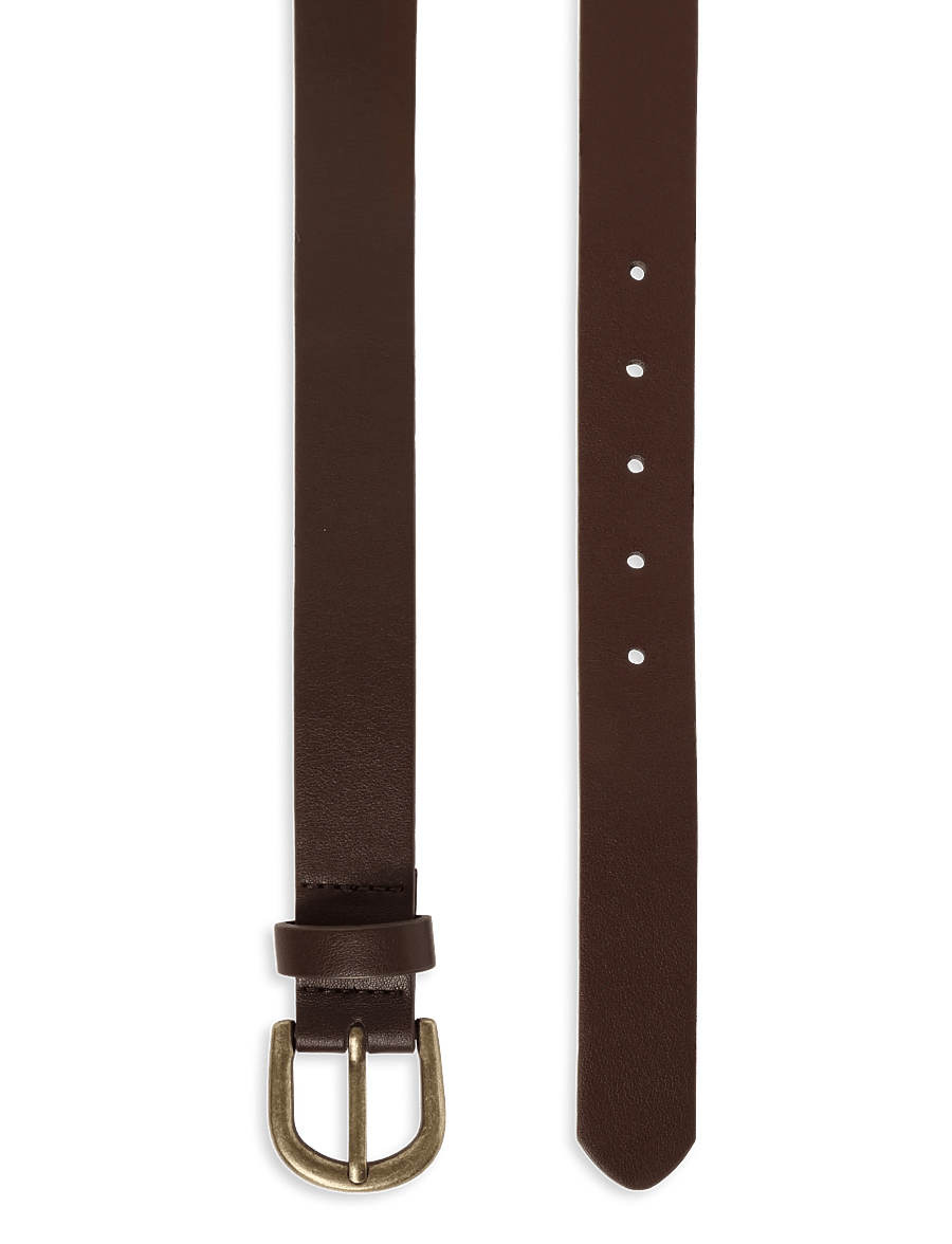 Mango - Faux-leather belt - skärp - brown - 1