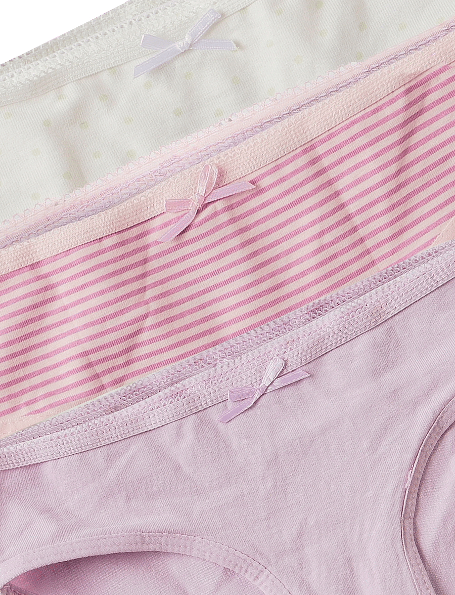 Mango - 3 pack cotton panties - trusser - lt-pastel purple - 2