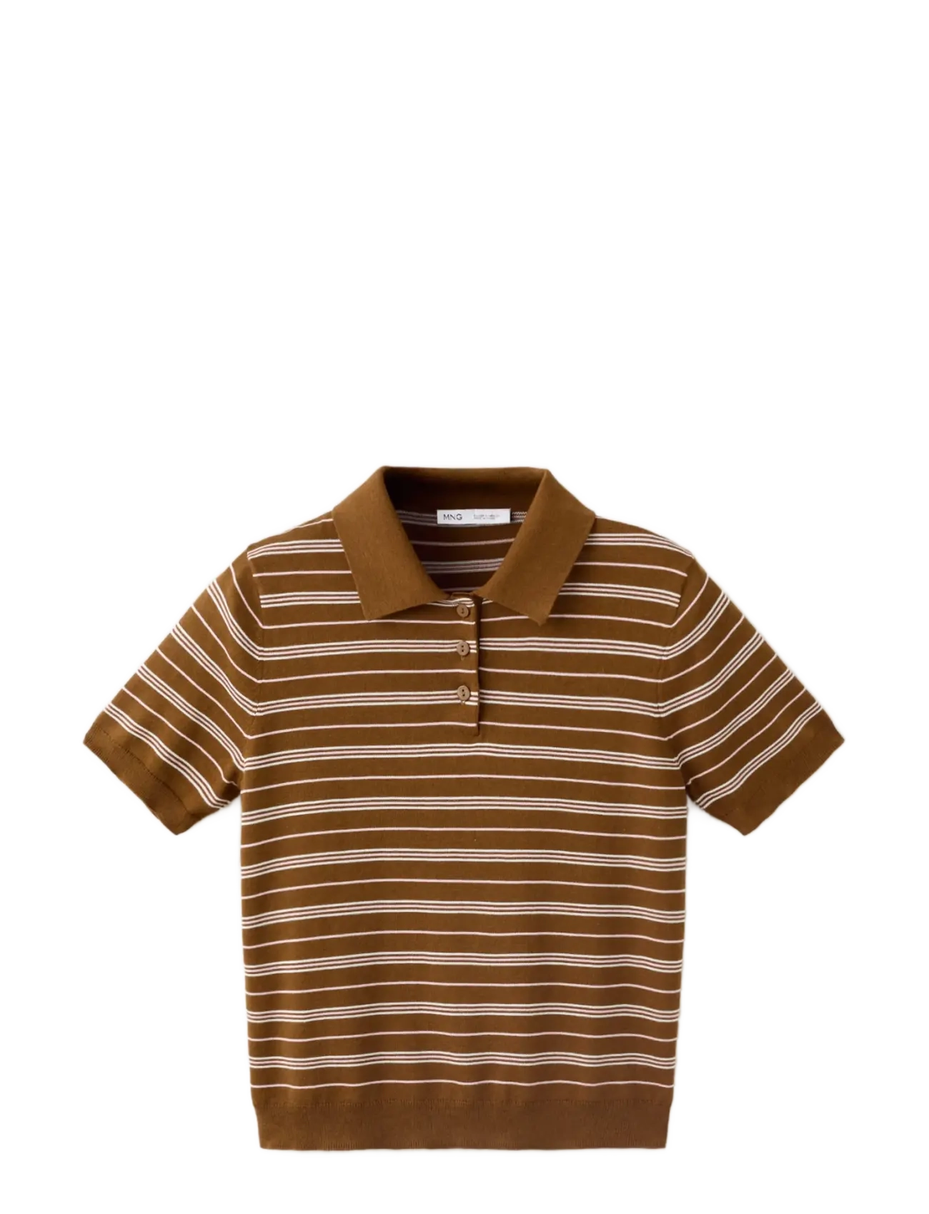 Mango Knitted polo-neck sweater - Tøj - DARK BROWN / brown