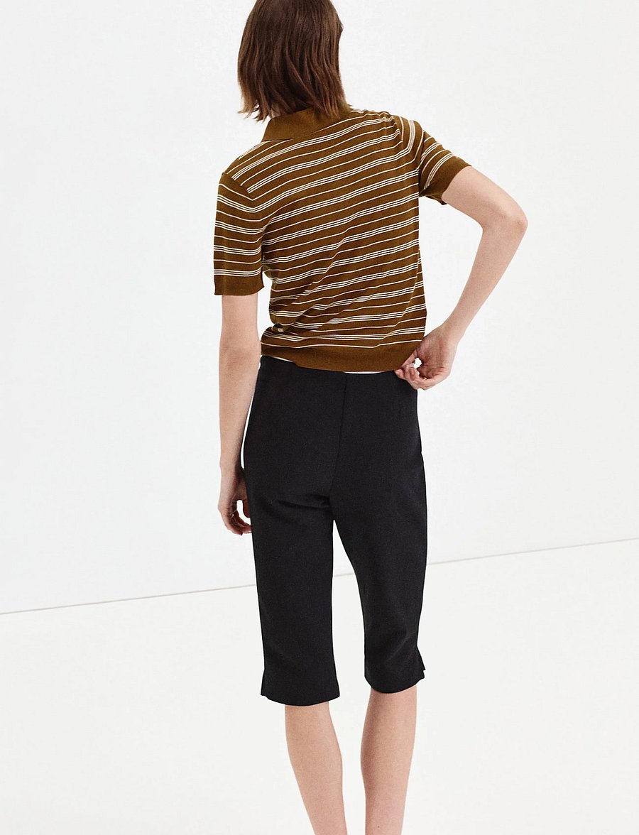 Mango - Knitted polo-neck sweater - striktrøjer - dark brown - 2