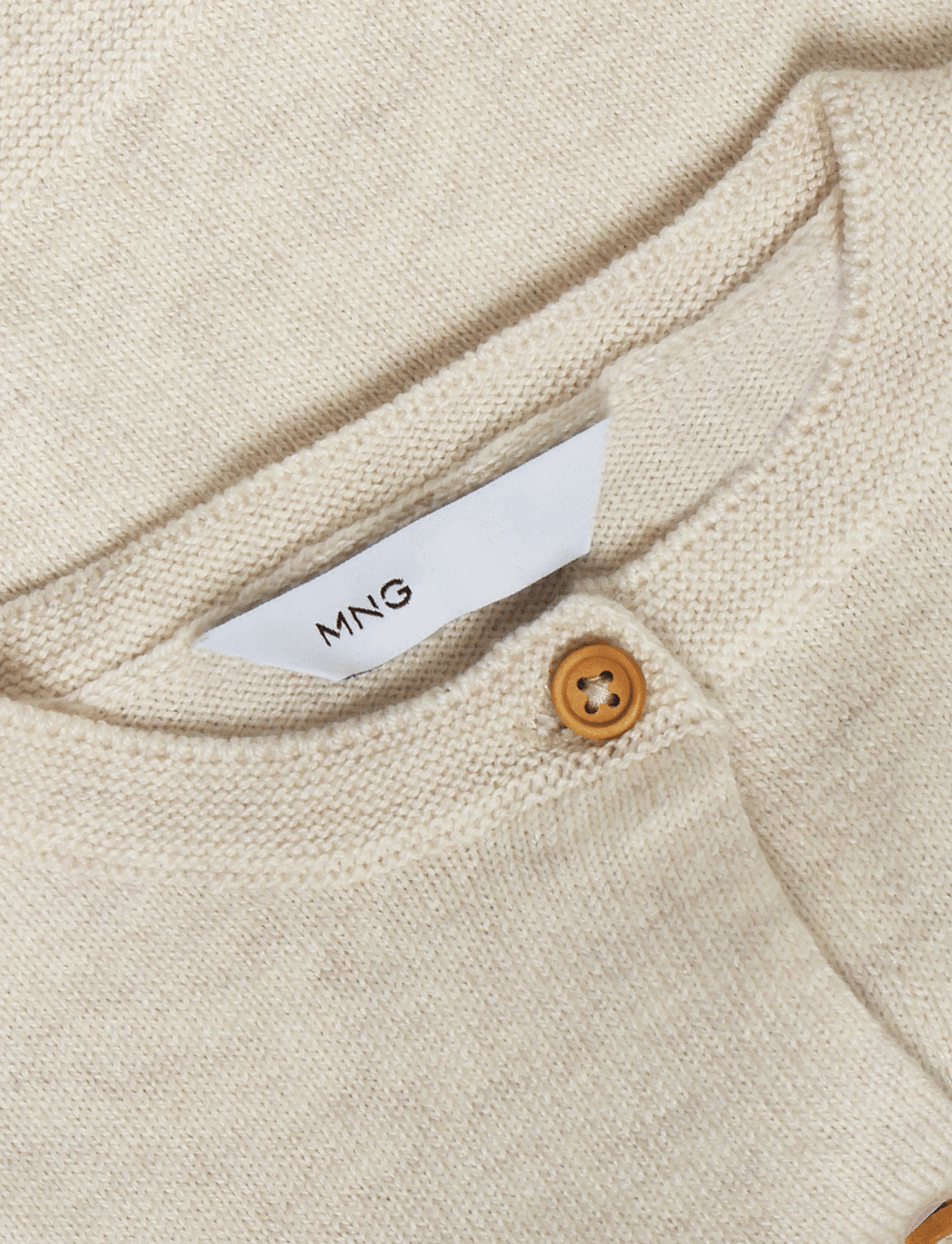 Mango - Long sleeves knit cardigan - tunna jackor - lt pastel brown - 2
