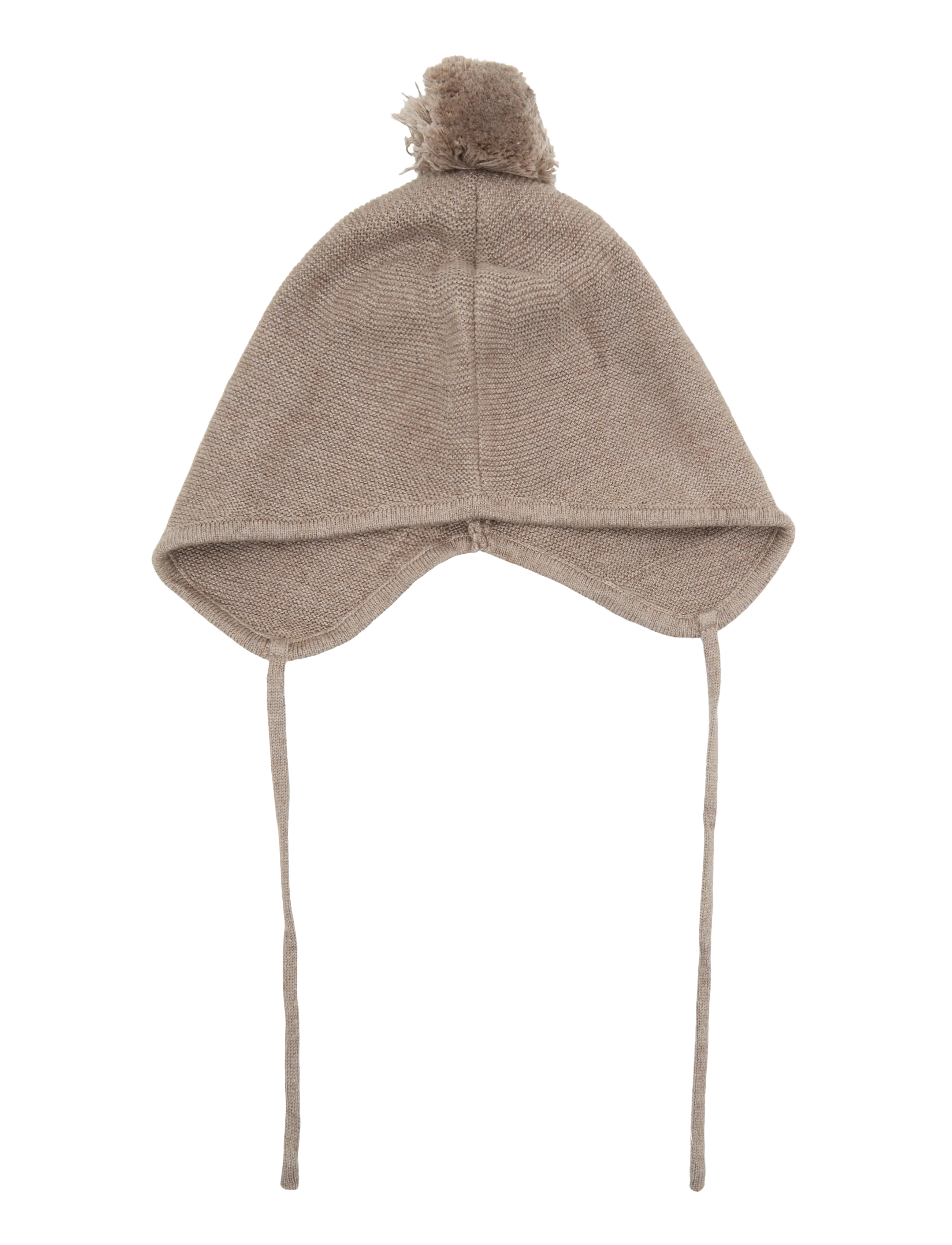 Mango Knitted bonnet with pompom - Vintermössor - MEDIUM BROWN / brown