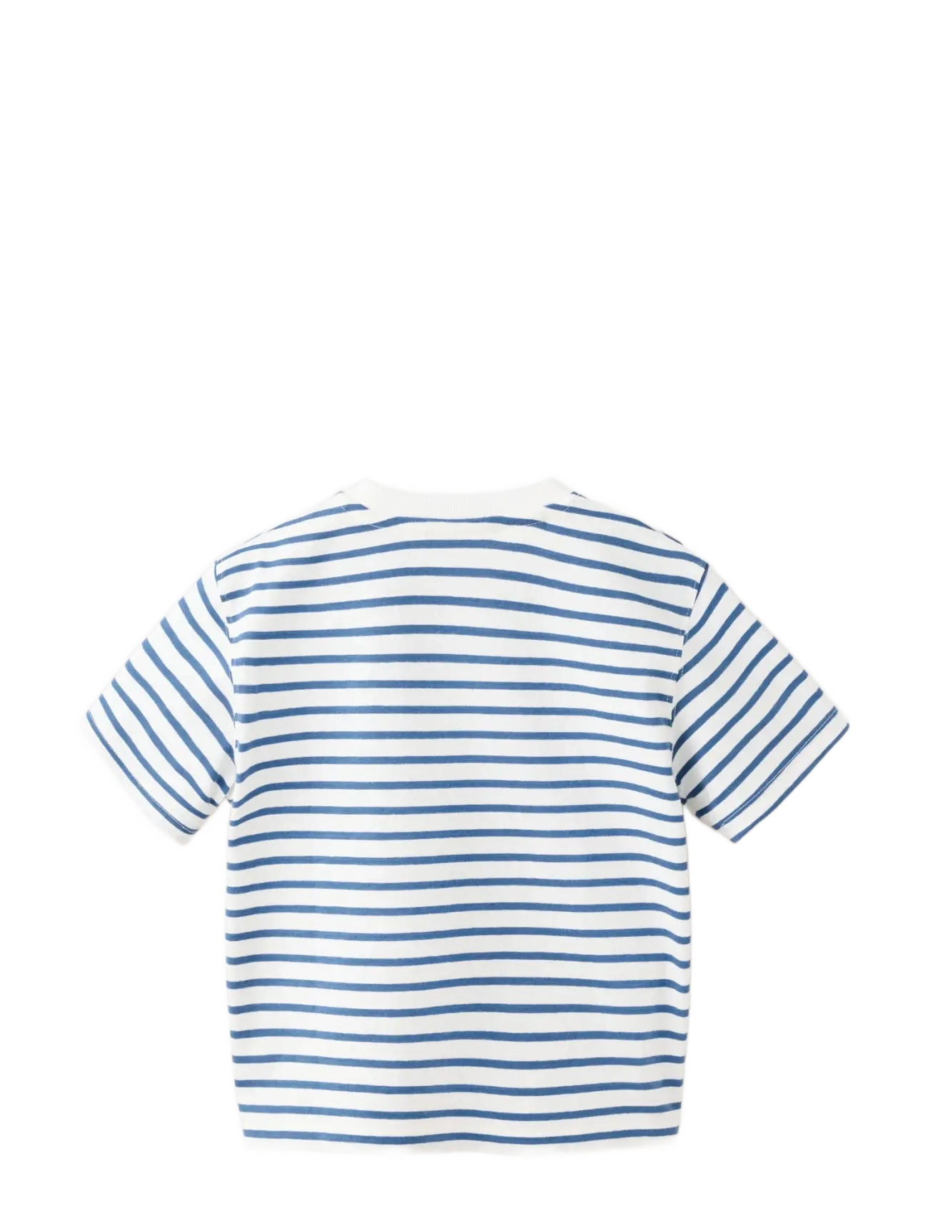 Mango - Chest-pocket striped T-shirt - kortärmade t-shirts - white - 1