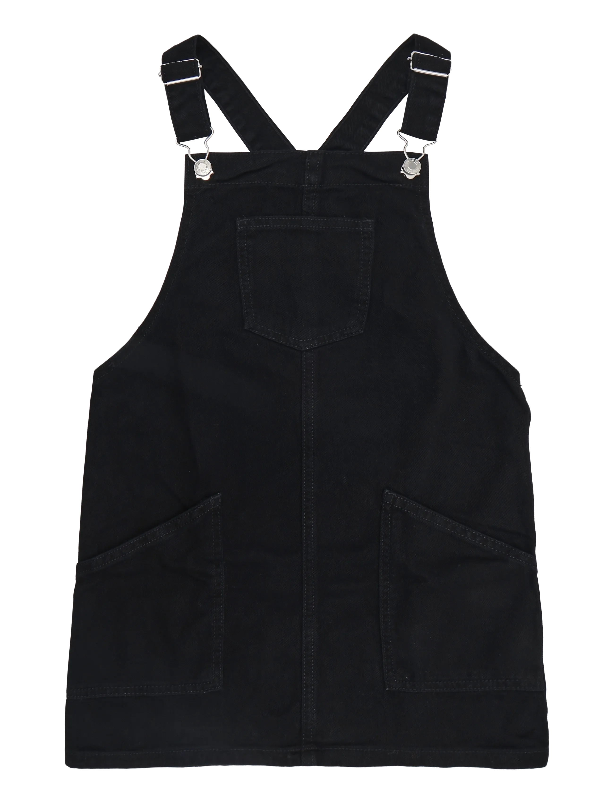 Mango Pocket denim pinafore dress - Tøj - OPEN GREY / grey