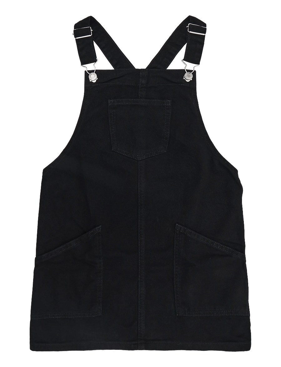 Mango - Pocket denim pinafore dress - Ærmeløse hverdagskjoler - open grey - 0