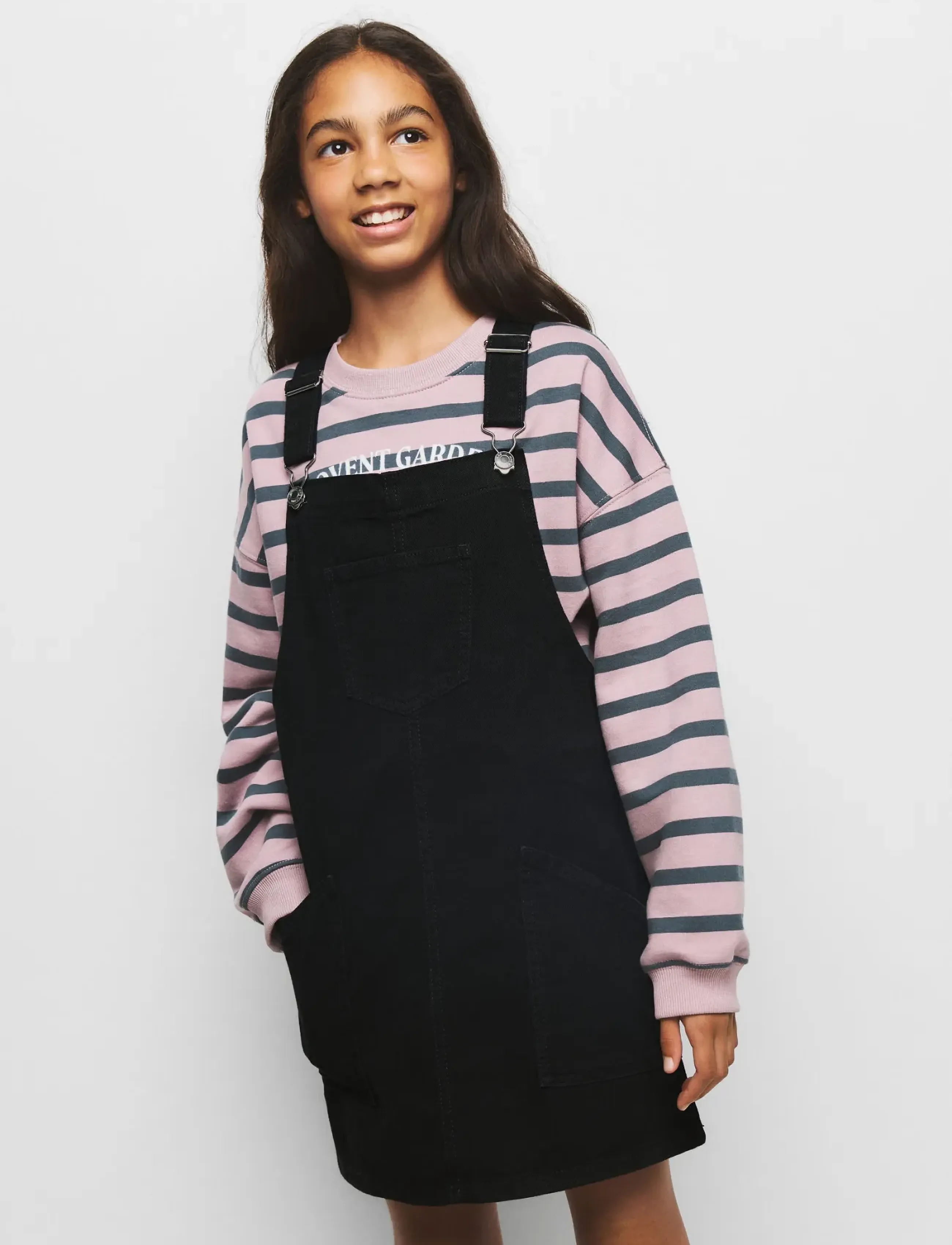 Mango Pocket denim pinafore dress - Overallkjoler - OPEN GREY / grey