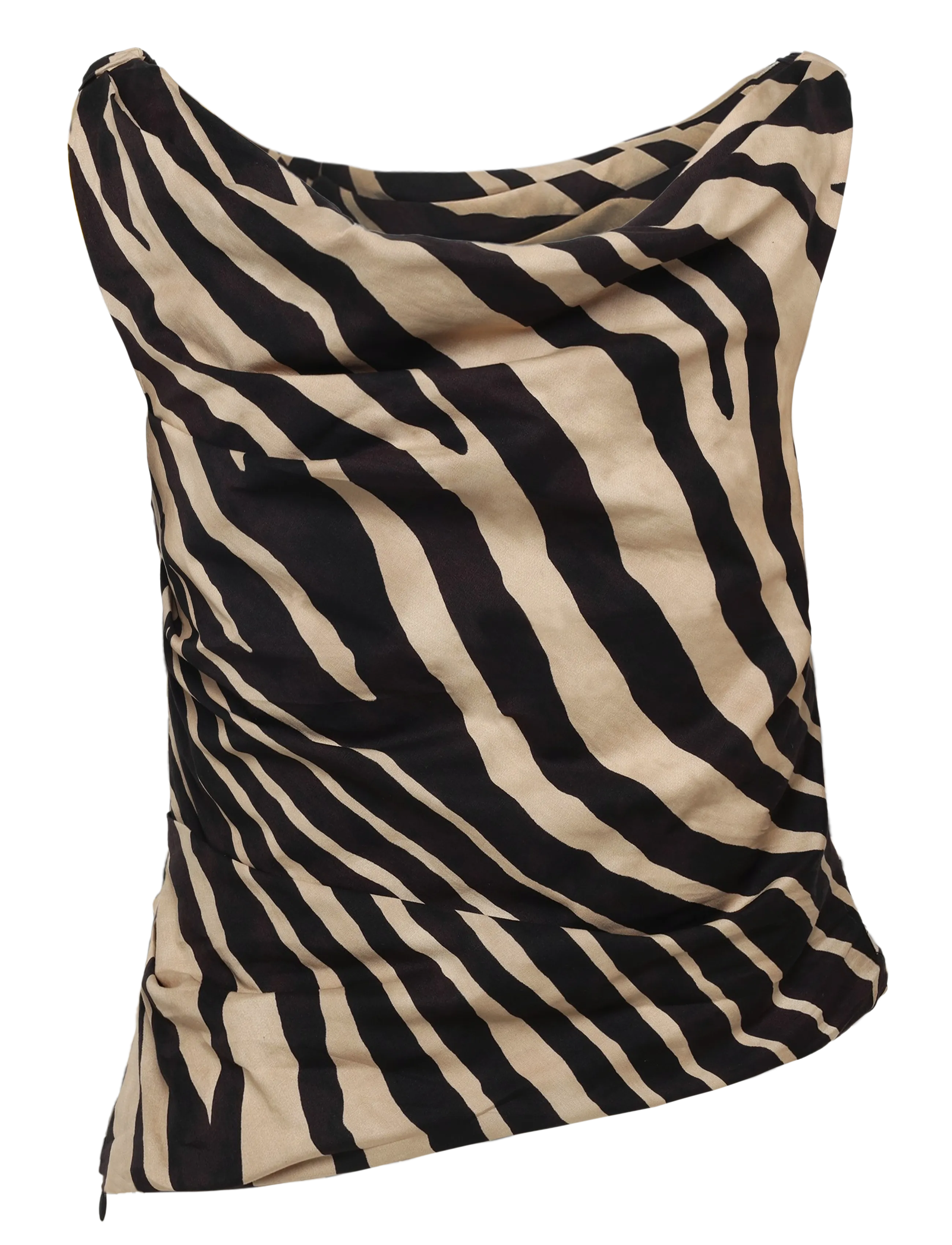 Mango - Asymmetric printed top - tanktops - black - 2