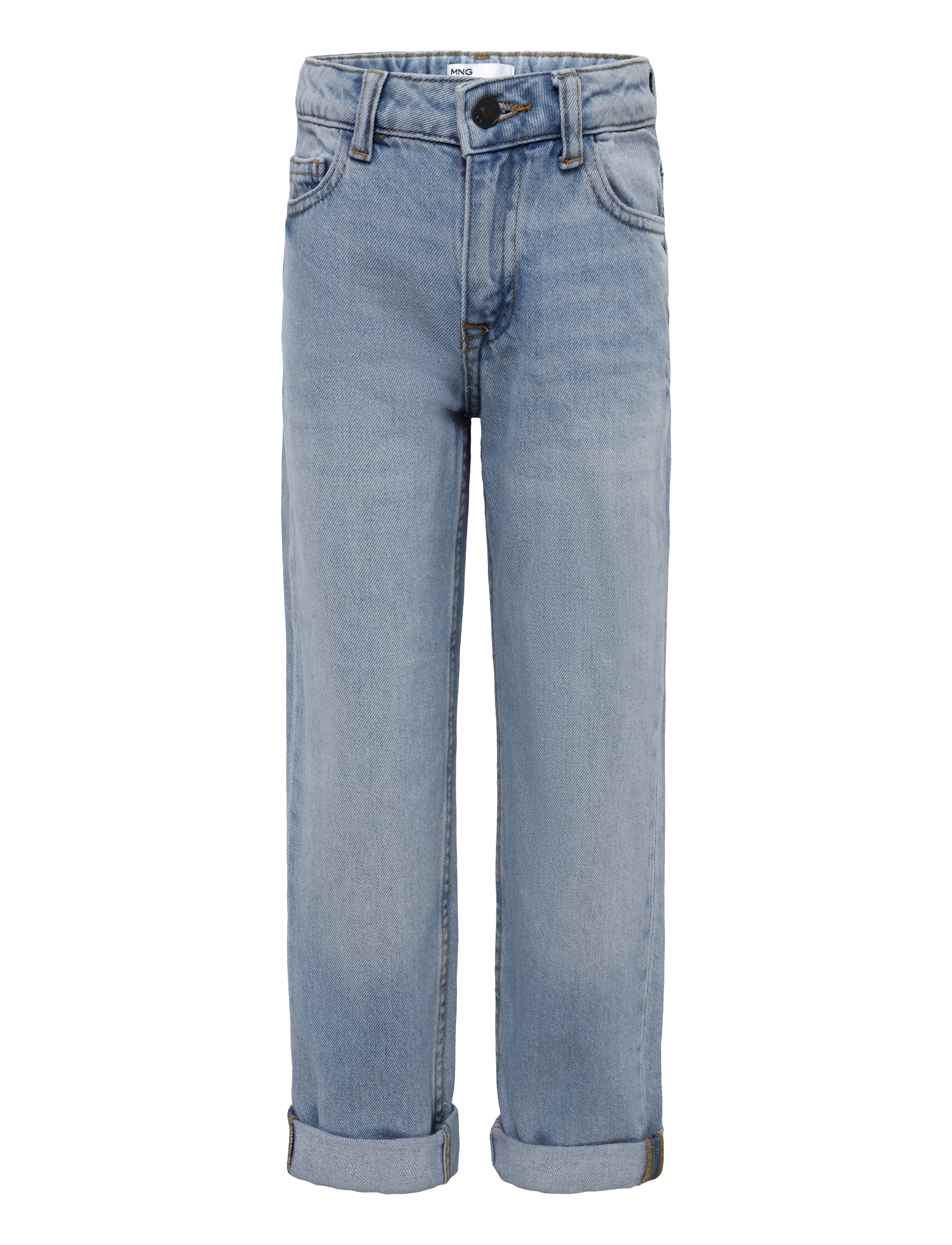 Mango Regular fit jeans with rolled-up hem - Jeans - OPEN BLUE / blue