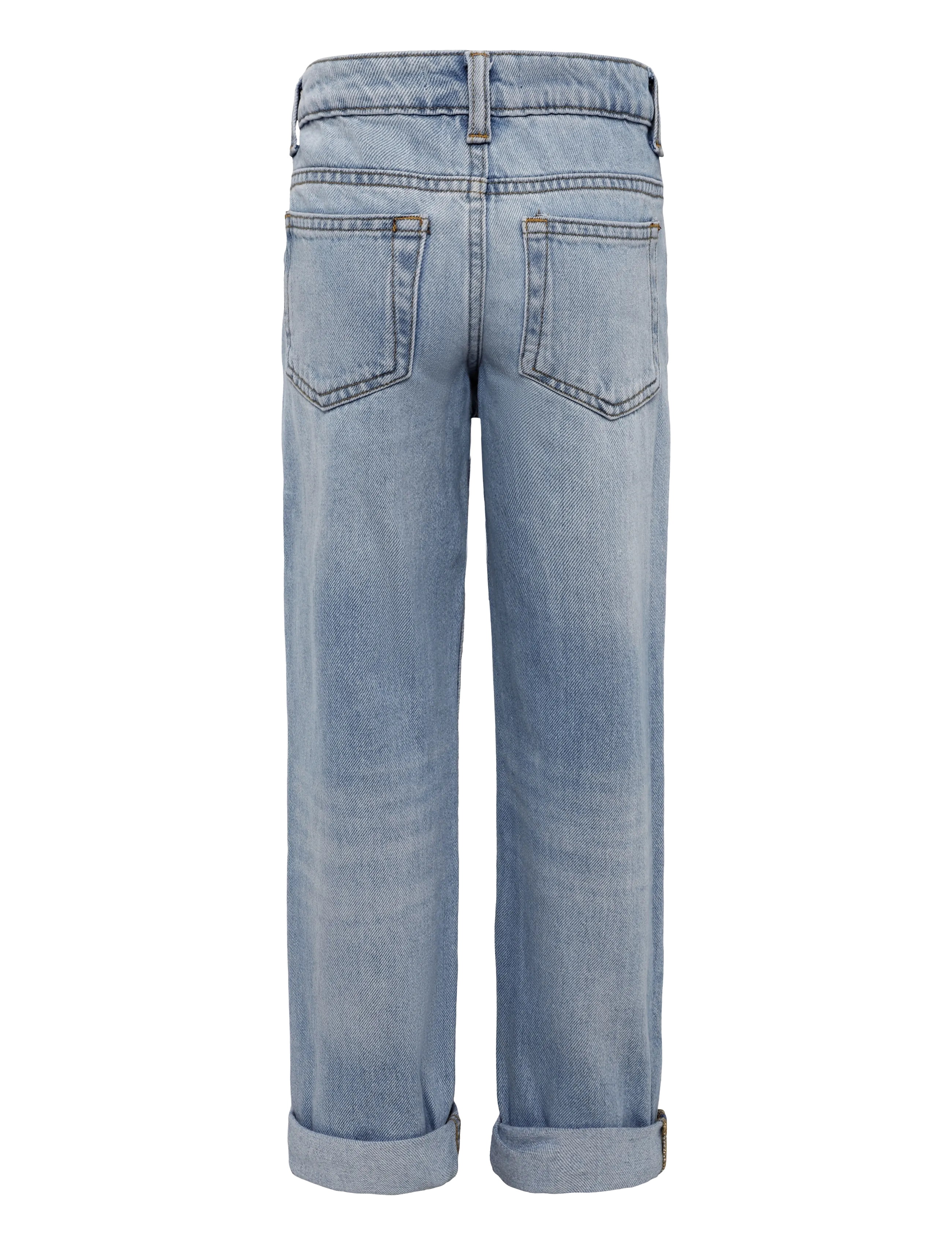 Mango - Regular fit jeans with rolled-up hem - regular jeans - open blue - 1