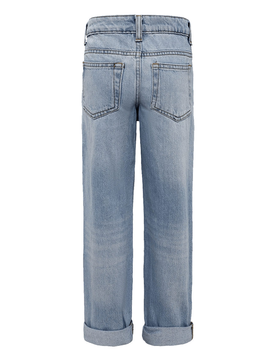 Mango - Regular fit jeans with rolled-up hem - regular jeans - open blue - 1