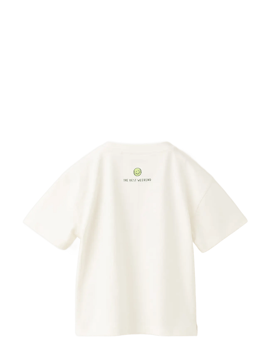 Mango - 100% cotton slogan T-shirt - sportstoppe - natural white - 1