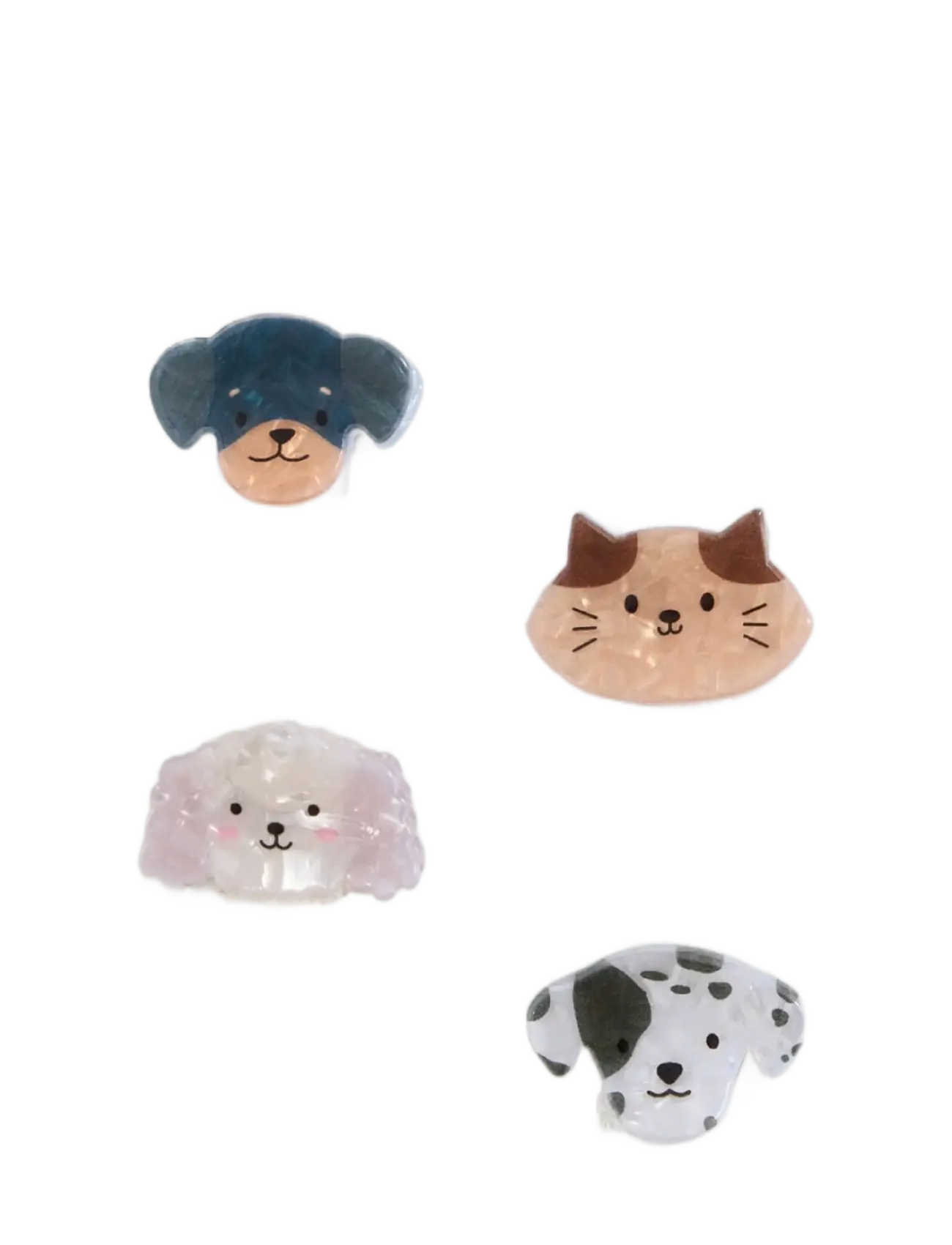 Mango Pack Of 4 Animal Hair Clips, One Size, Accessories, Beige - Pins, Kinder