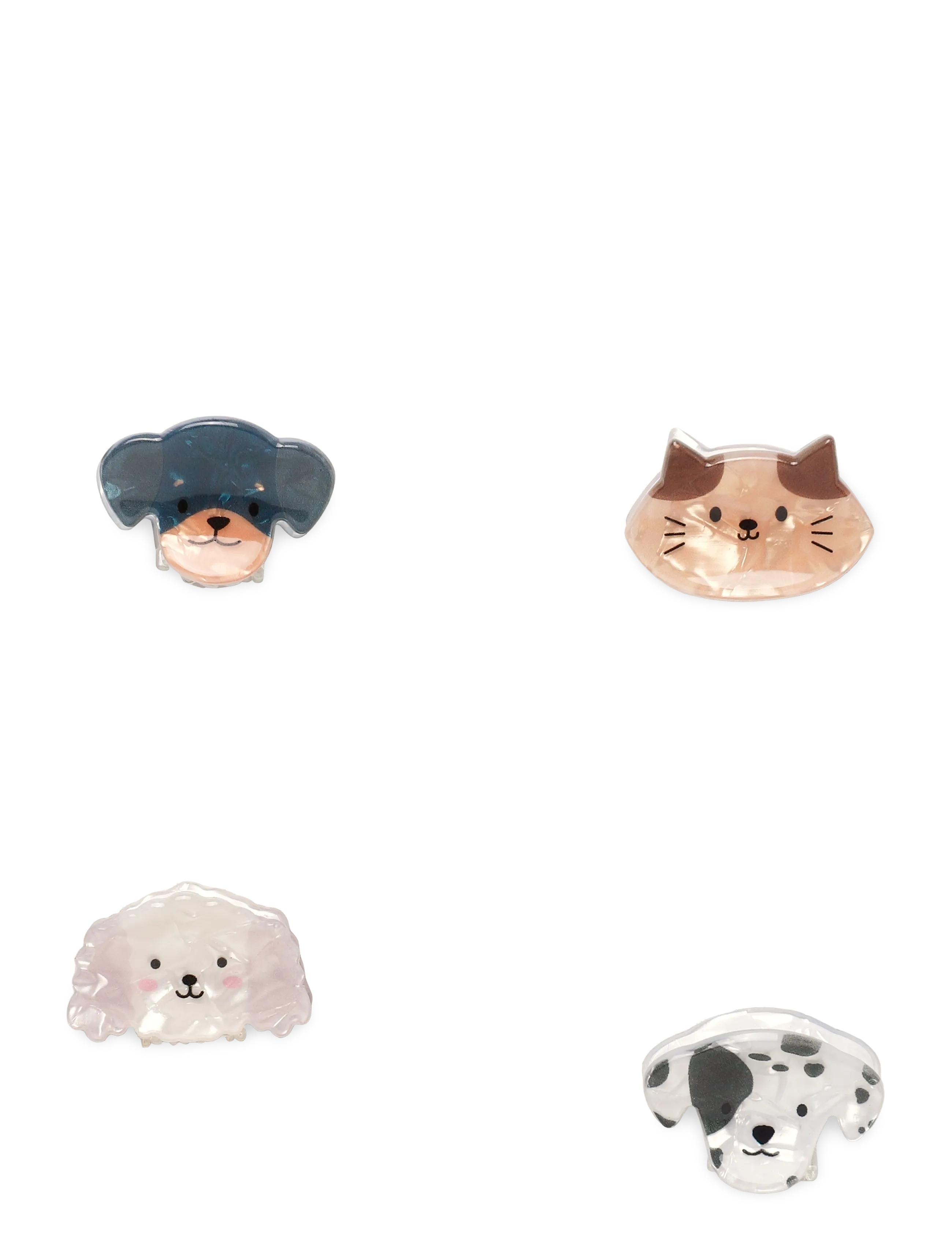 Mango Pack of 4 animal hair clips - Mango - LT PASTEL BROWN / beige