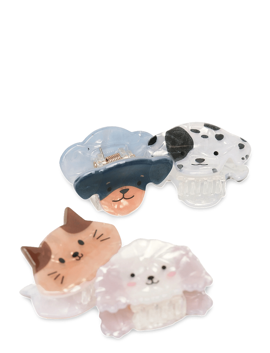 Mango - Pack of 4 animal hair clips - hårklämmor - lt pastel brown - 1