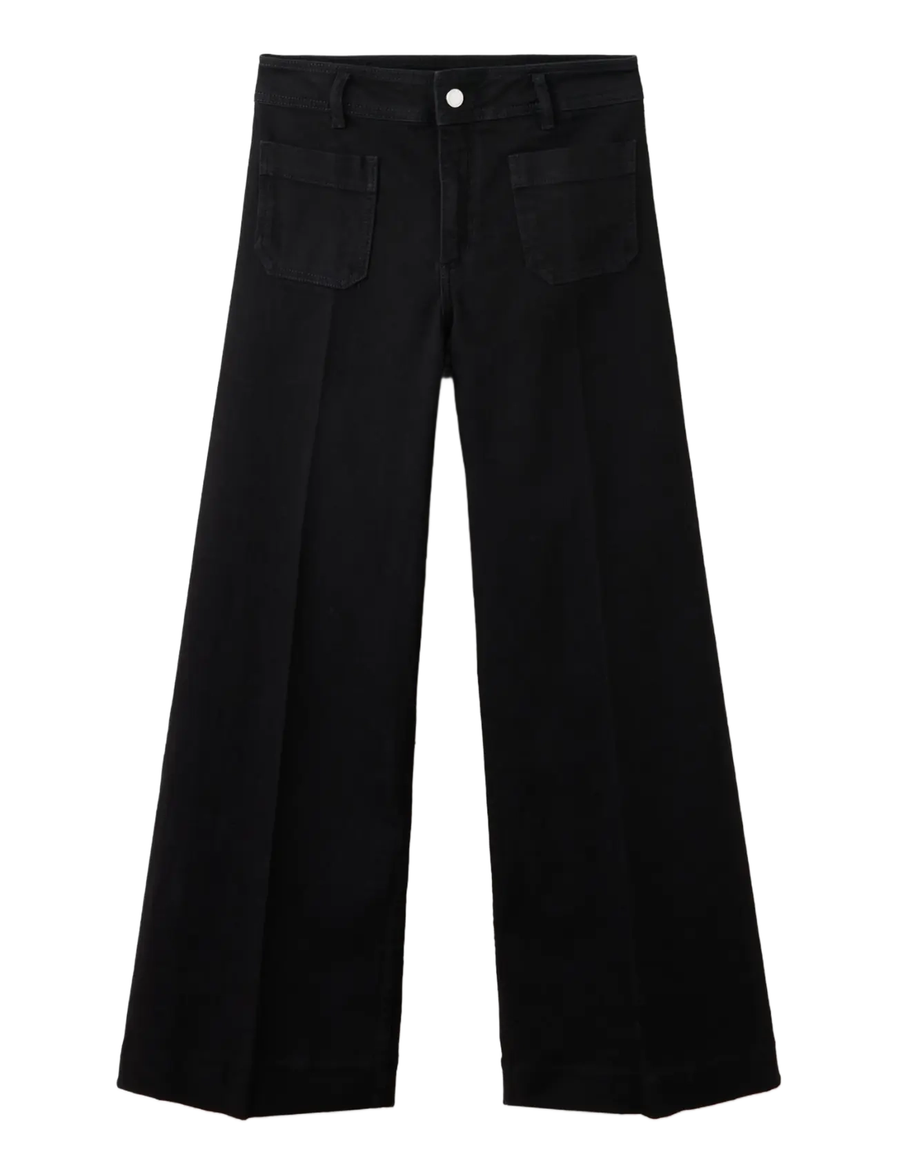 Mango - High-waisted wideleg jeans - brede jeans - open grey - 1