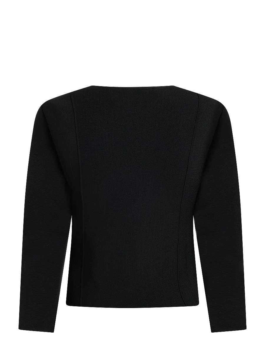 Mango - Knitted jacket with jewel buttons - lette jakker - black - 2