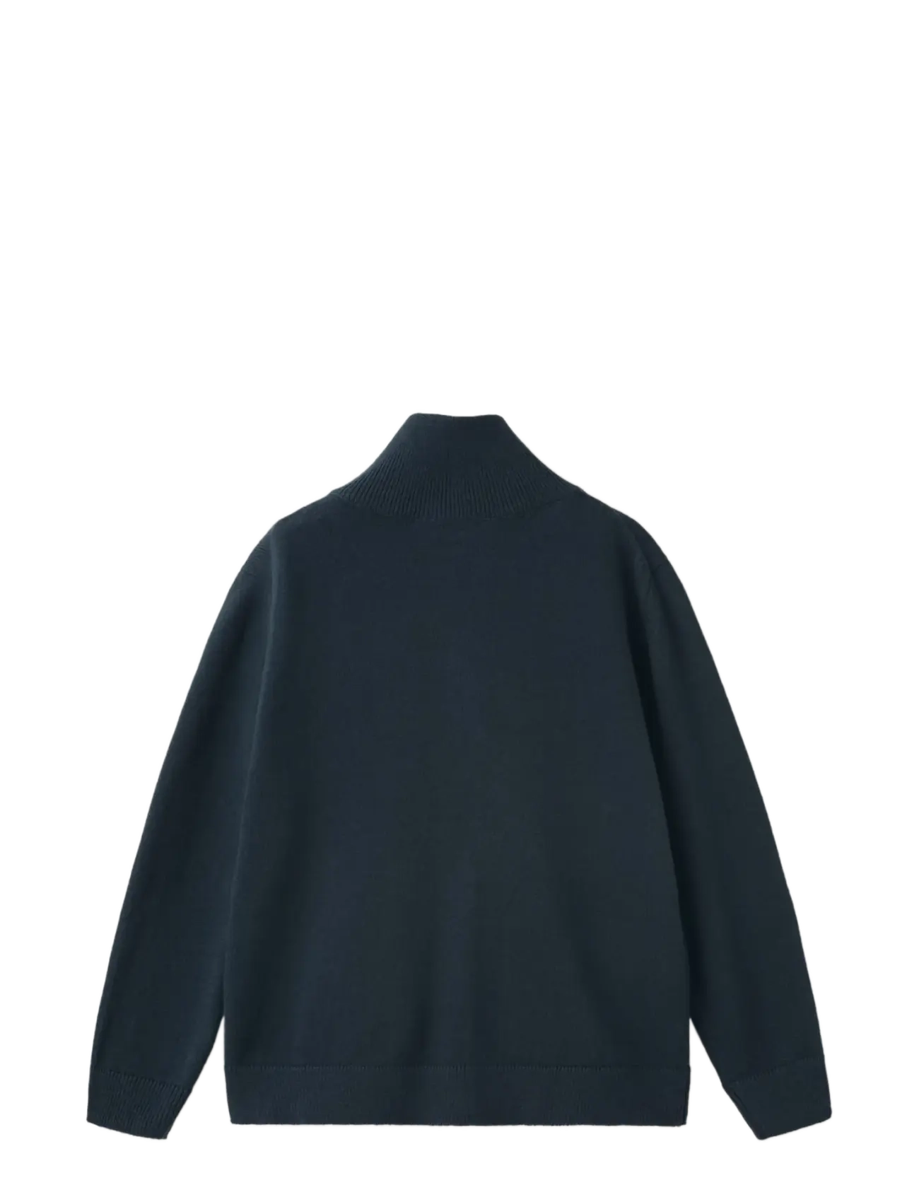 Mango - 100% cotton zip-up cardigan - koftor - navy - 1