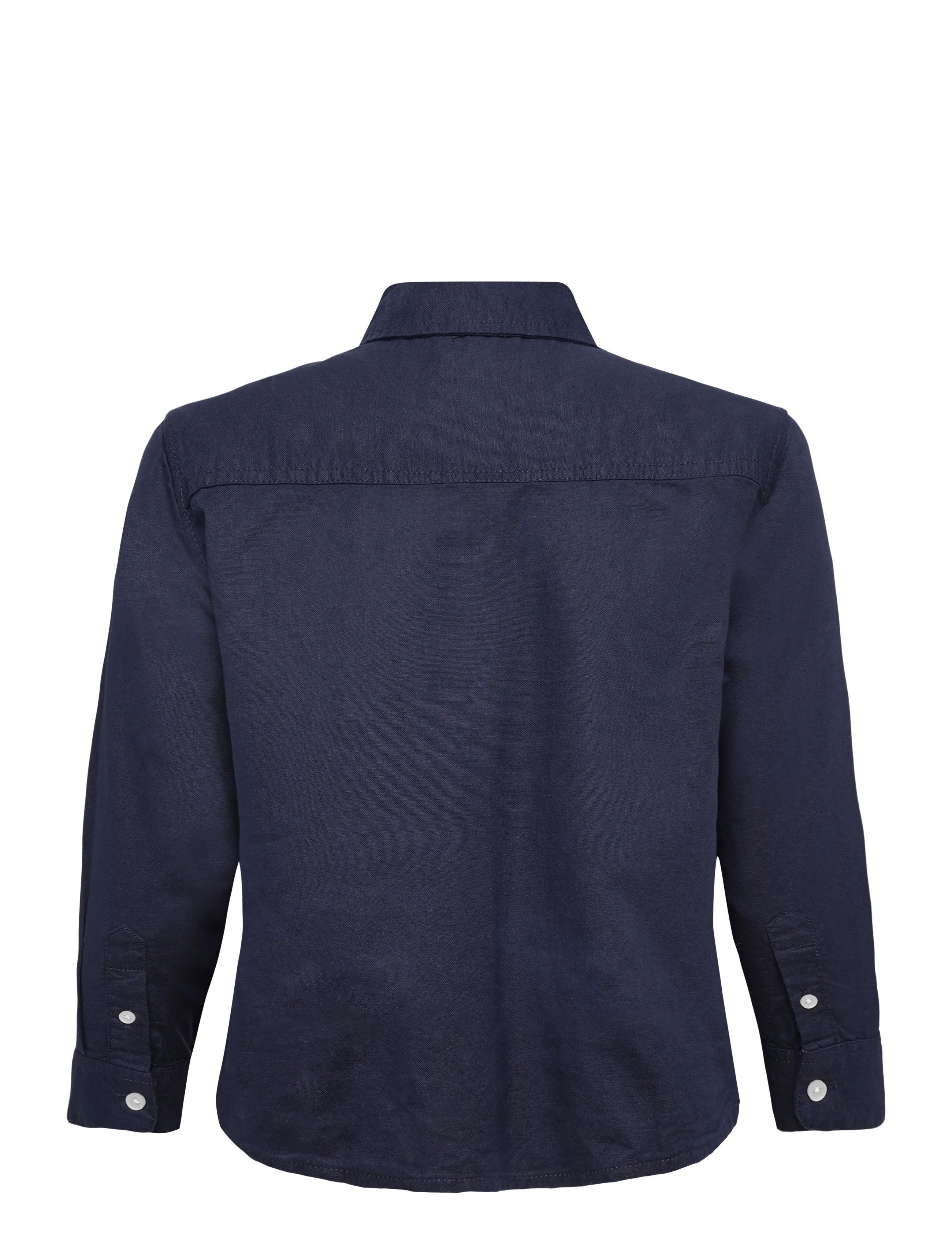 Mango - Cotton piqué shirt - langærmede skjorter - navy - 1