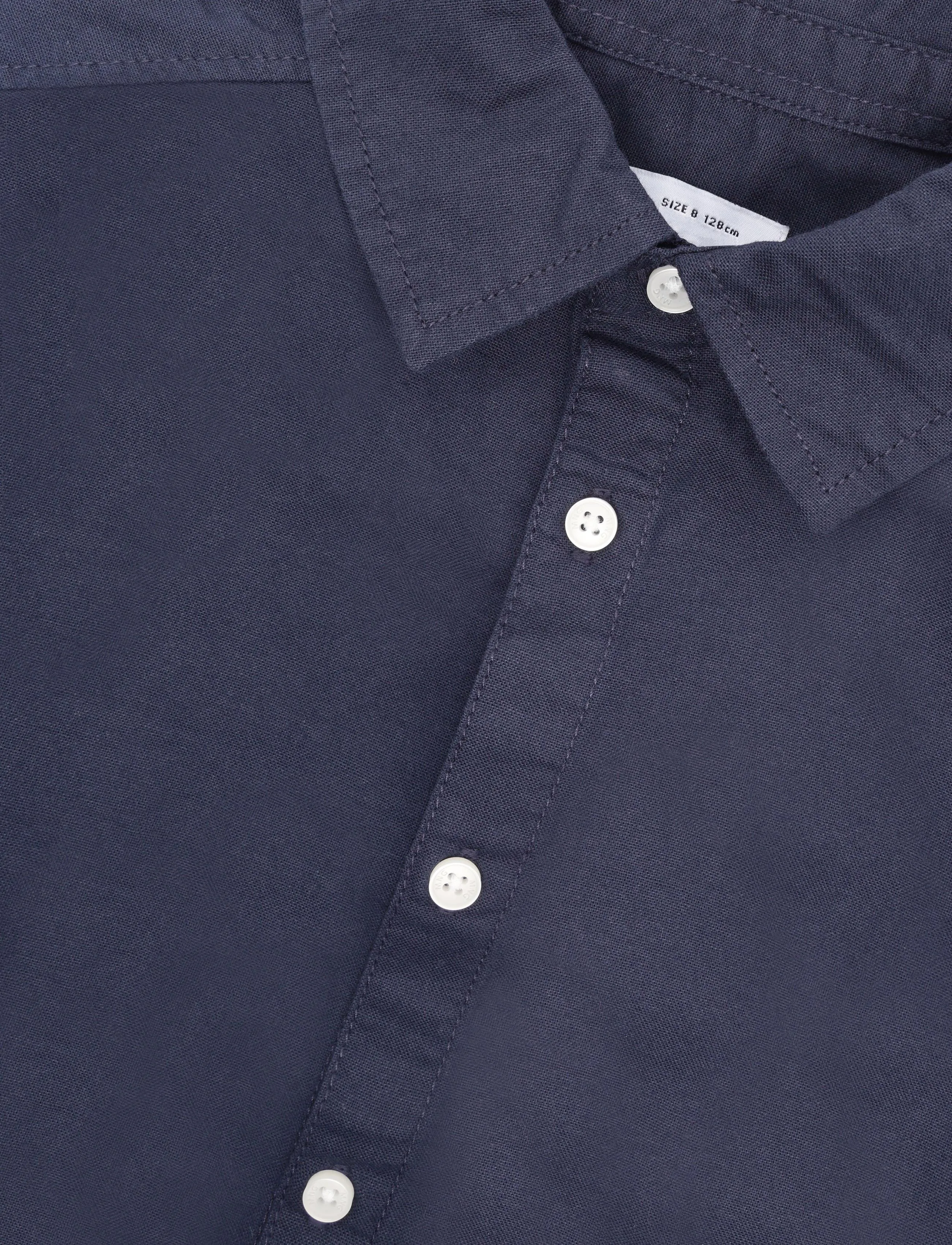 Mango - Cotton piqué shirt - langærmede skjorter - navy - 2