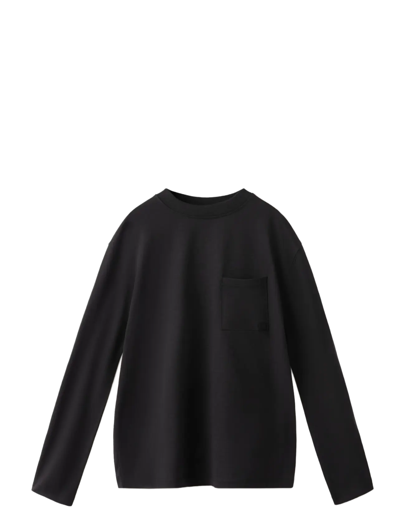 Mango Loose Fit Cotton T-Shirt, 7-8, Black, T-Shirts > Langærmede T-shirts, Børn