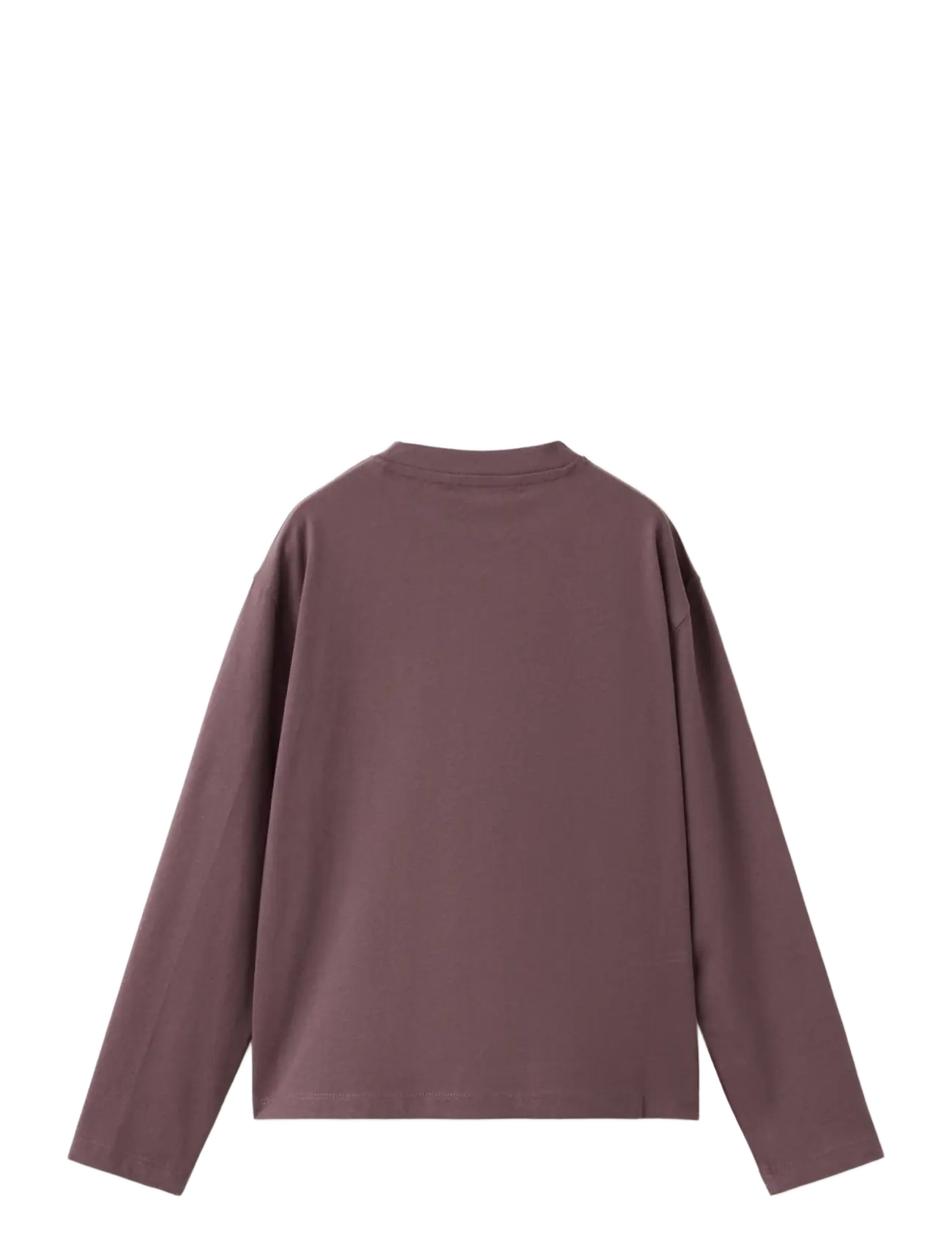 Mango - Loose fit cotton T-shirt - långärmade t-shirts - dark red - 1