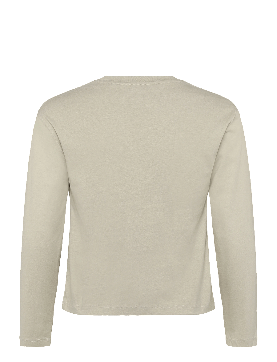 Mango - Loose fit cotton T-shirt - långärmade t-shirts - lt pastel brown - 1