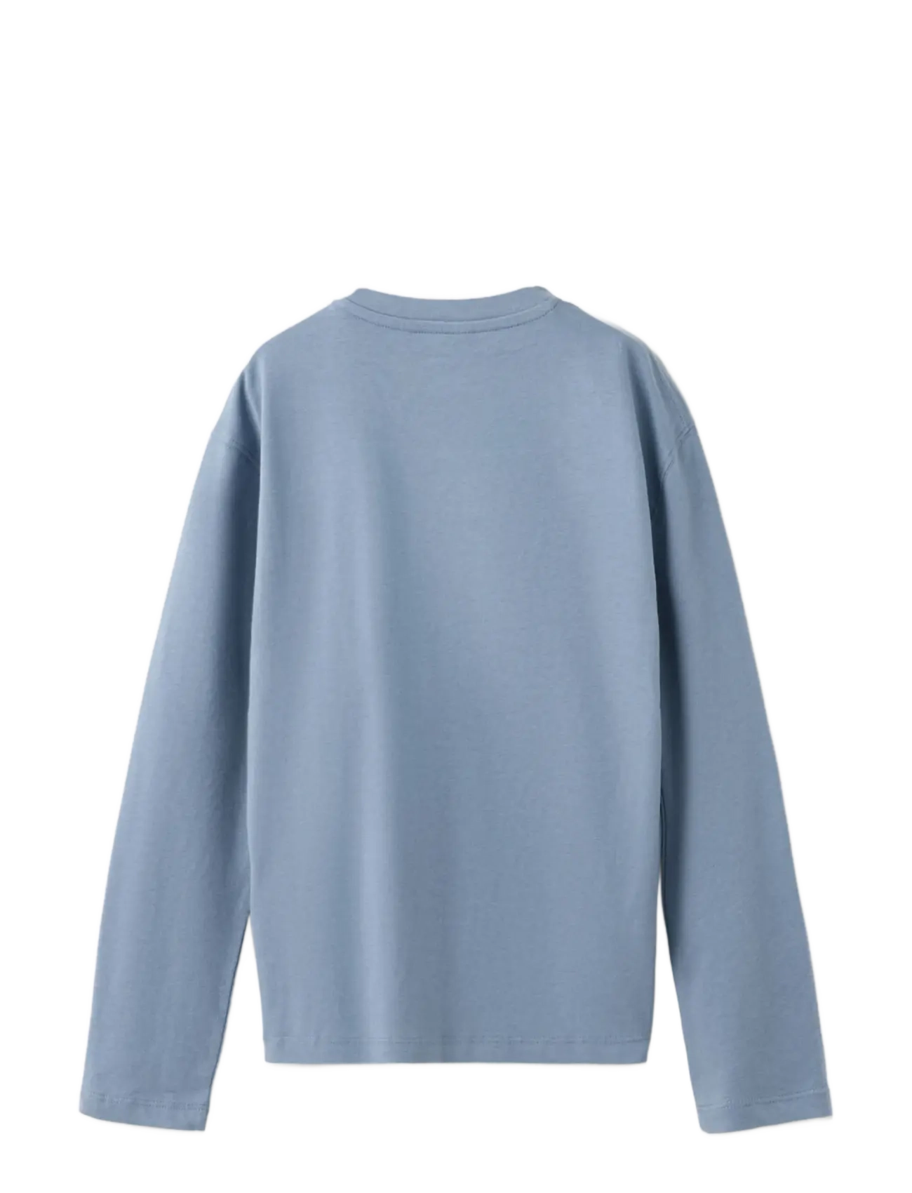 Mango - Loose fit cotton T-shirt - långärmade t-shirts - medium blue - 1