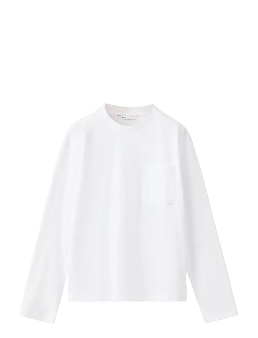 Mango - Loose-fit cotton T-shirt - white - 0