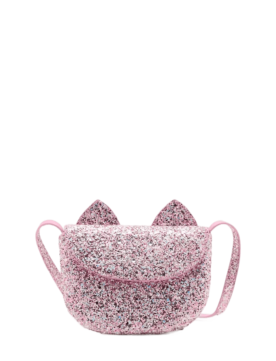 Mango - Glitter cat purse - axelremsväskor - lt-pastel pink - 0