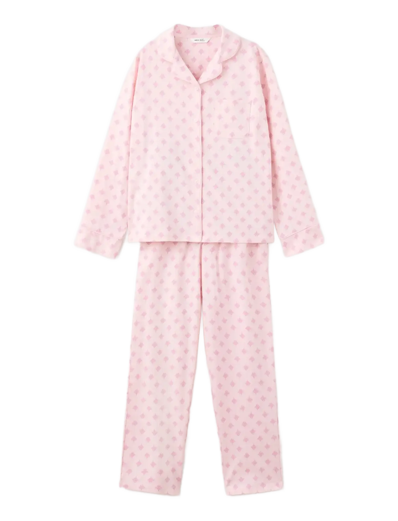 Mango Floral-print pyjama set - Kläder - PINK / pink/rose