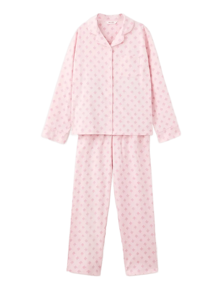 Mango - Floral-print pyjama set - pyjamassæt - pink - 0