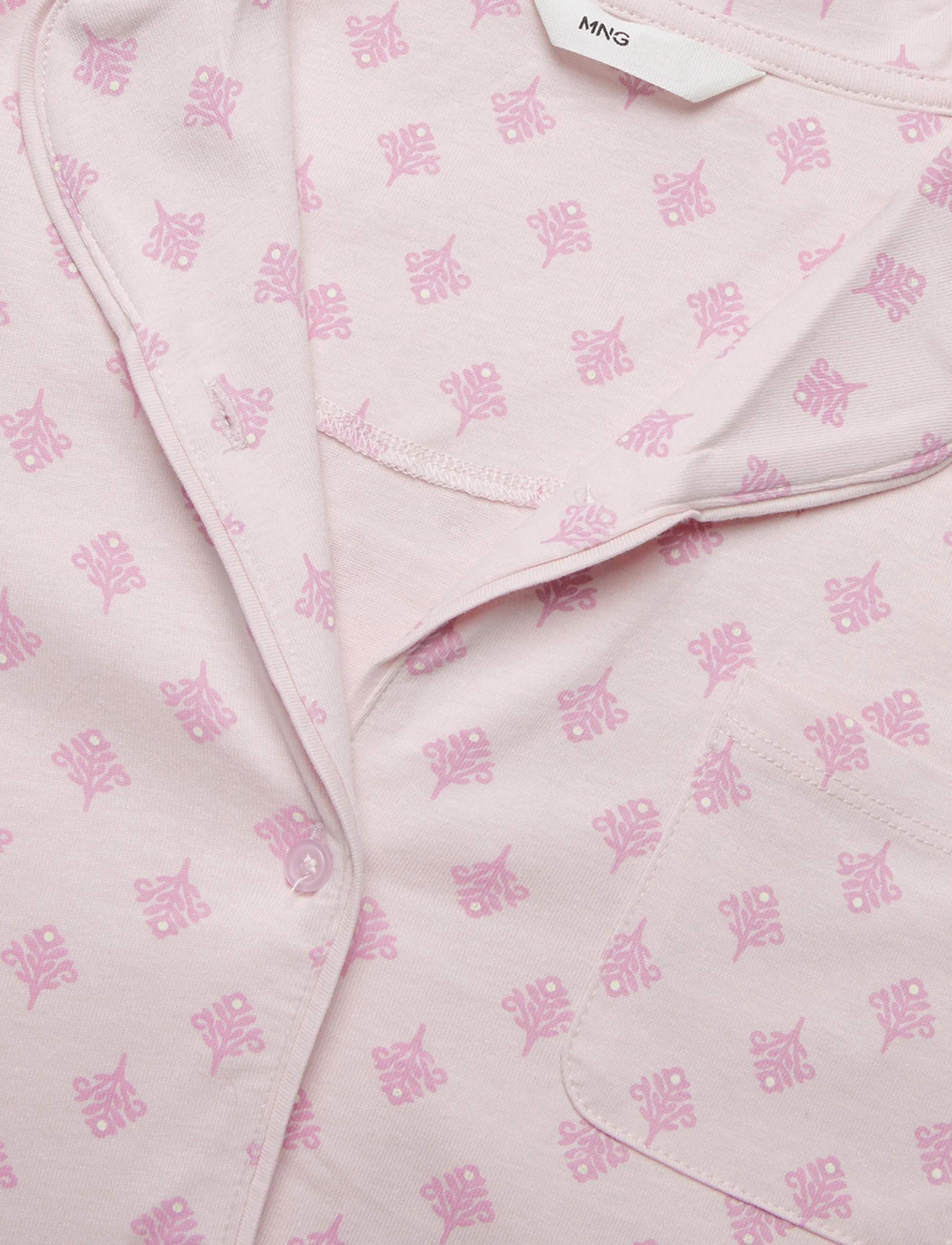 Mango - Floral-print pyjama set - pyjamassæt - pink - 2