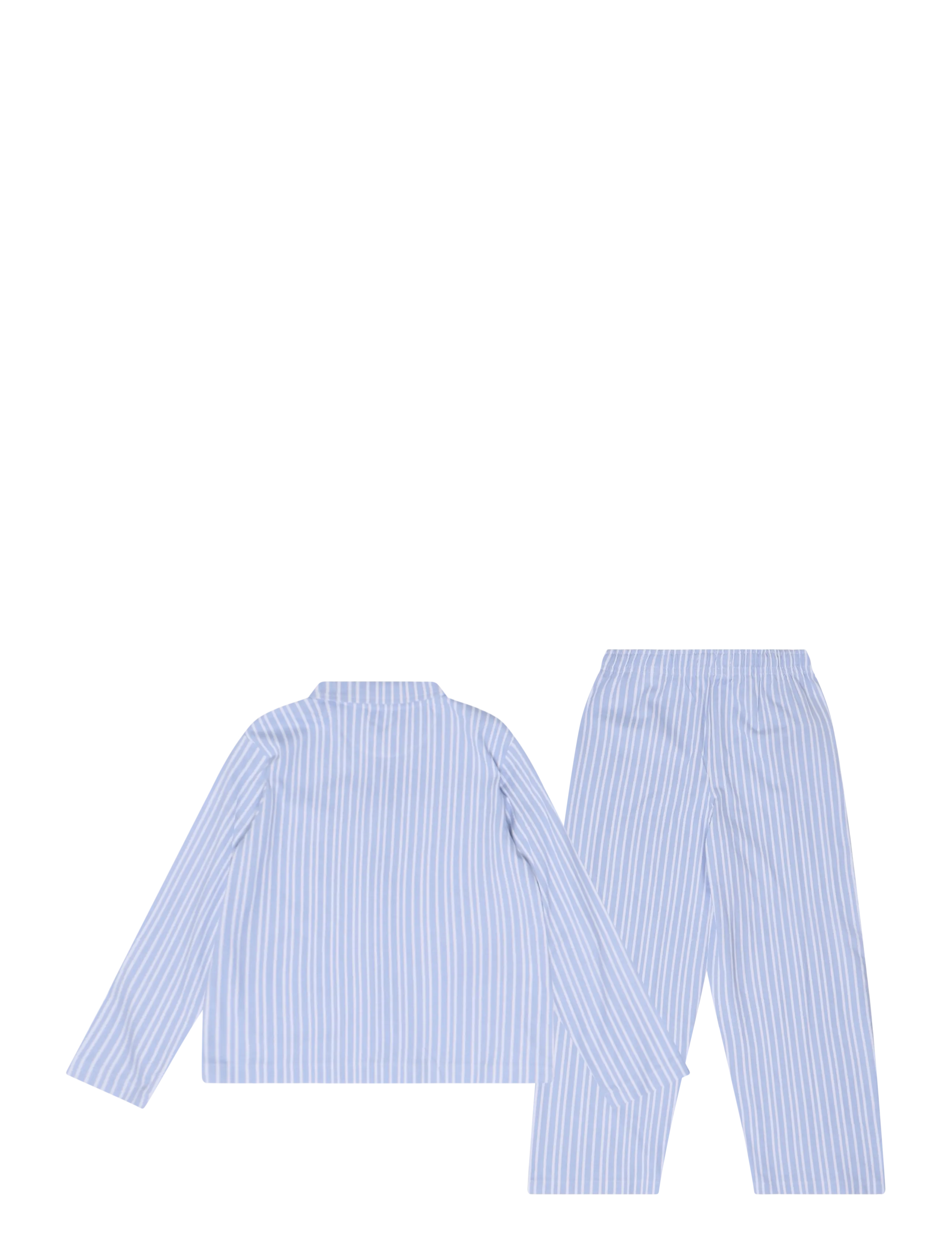 Mango - Full cotton striped pyjama set - pyjamassæt - lt-pastel blue - 1
