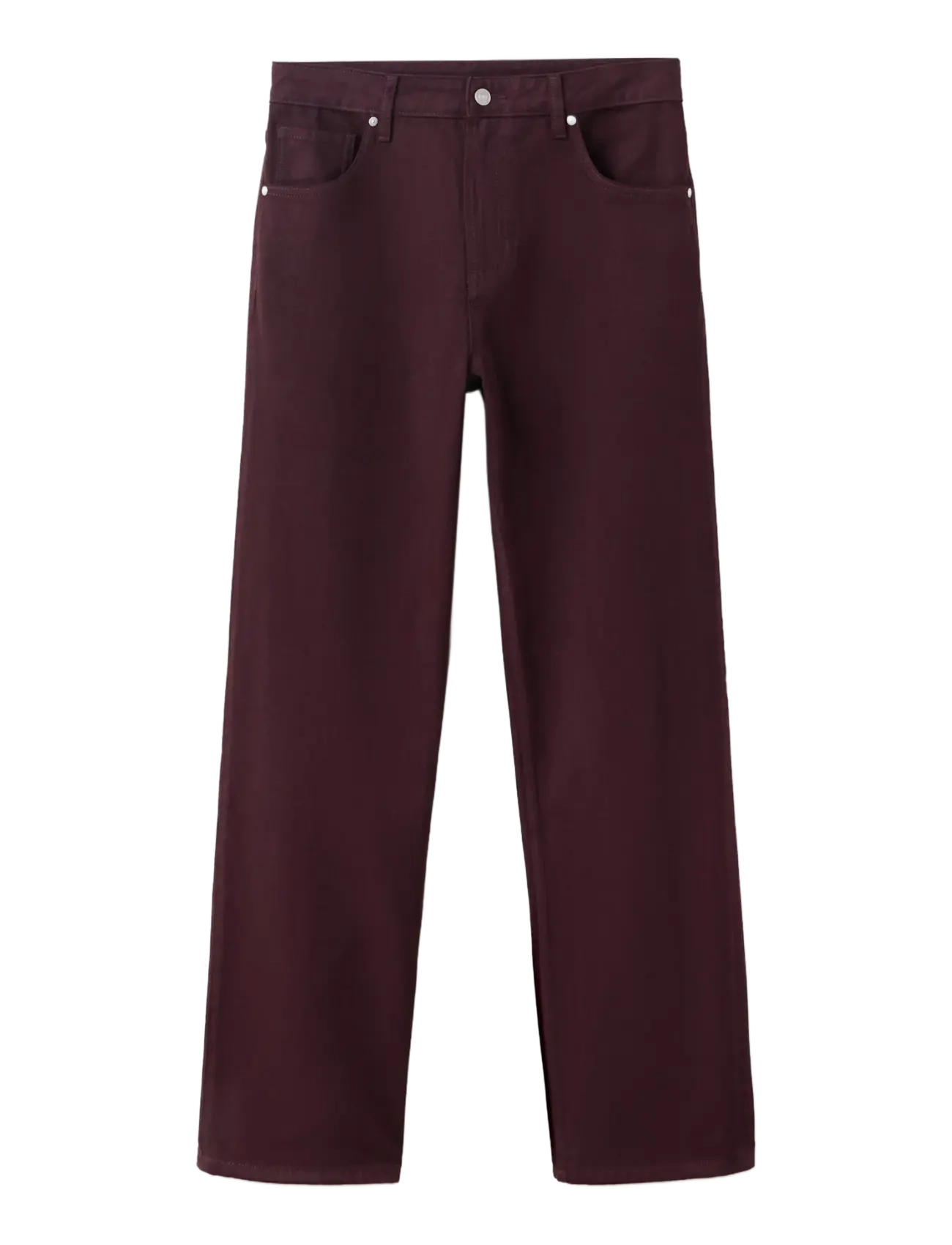 Mango - Miami medium-rise straight-fit jeans - raka jeans - dark red - 1
