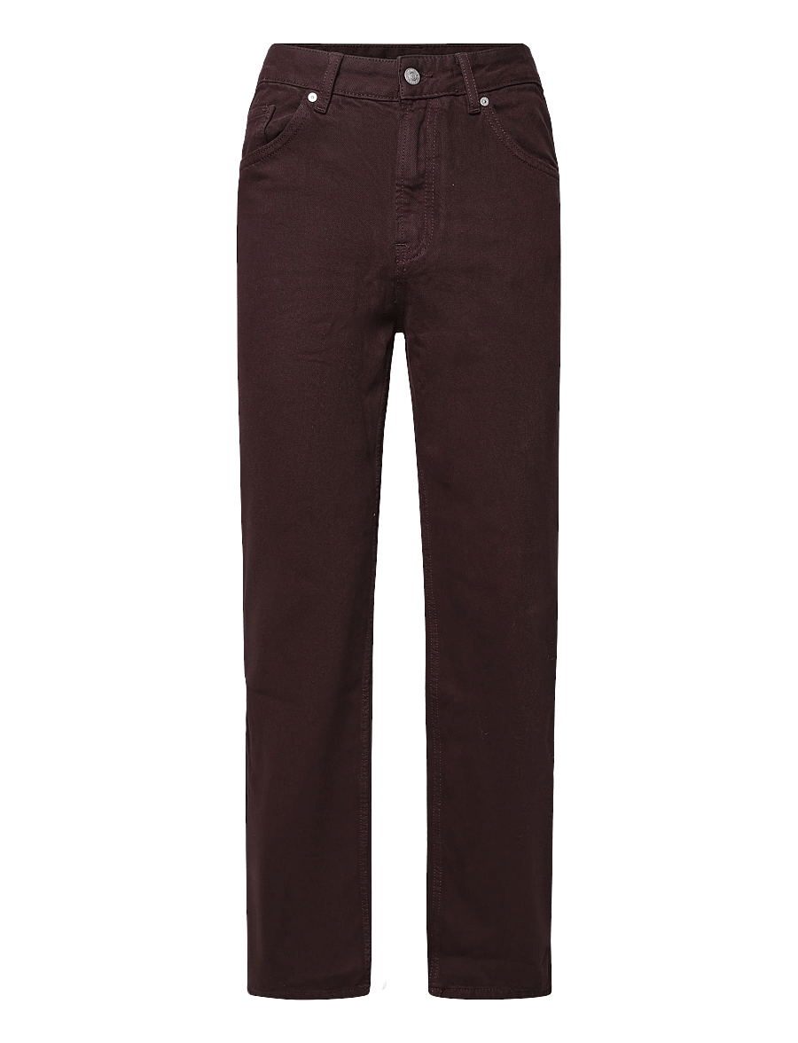 Mango - Miami medium-rise straight-fit jeans - raka jeans - dark red - 1