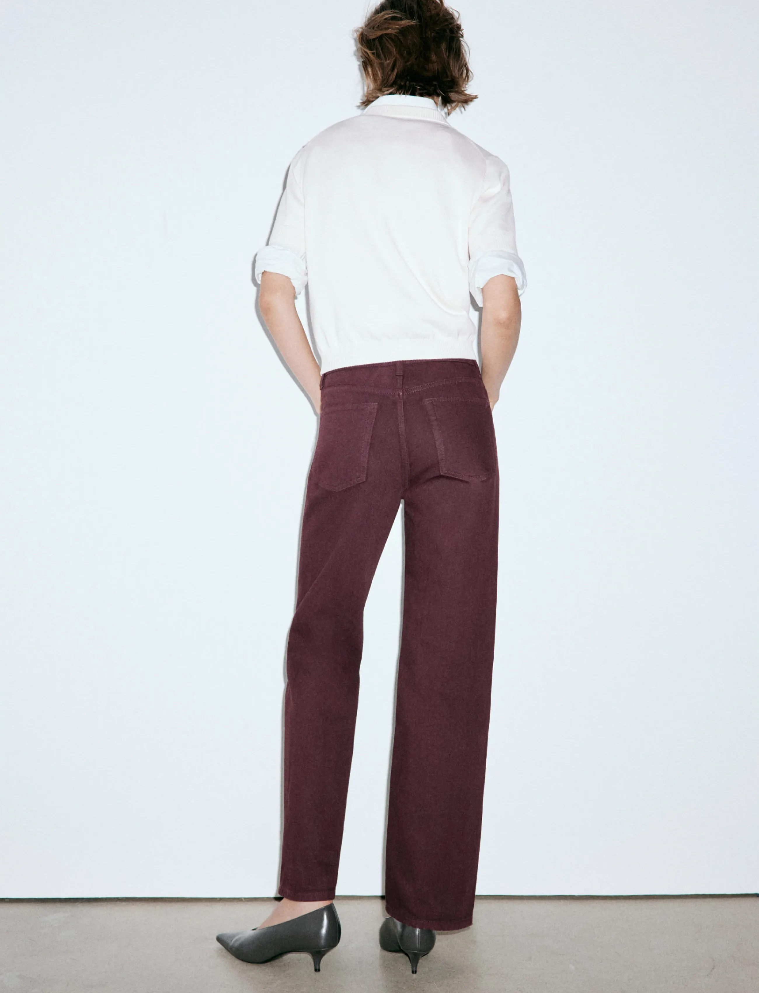 Mango - Miami medium-rise straight-fit jeans - raka jeans - dark red - 2