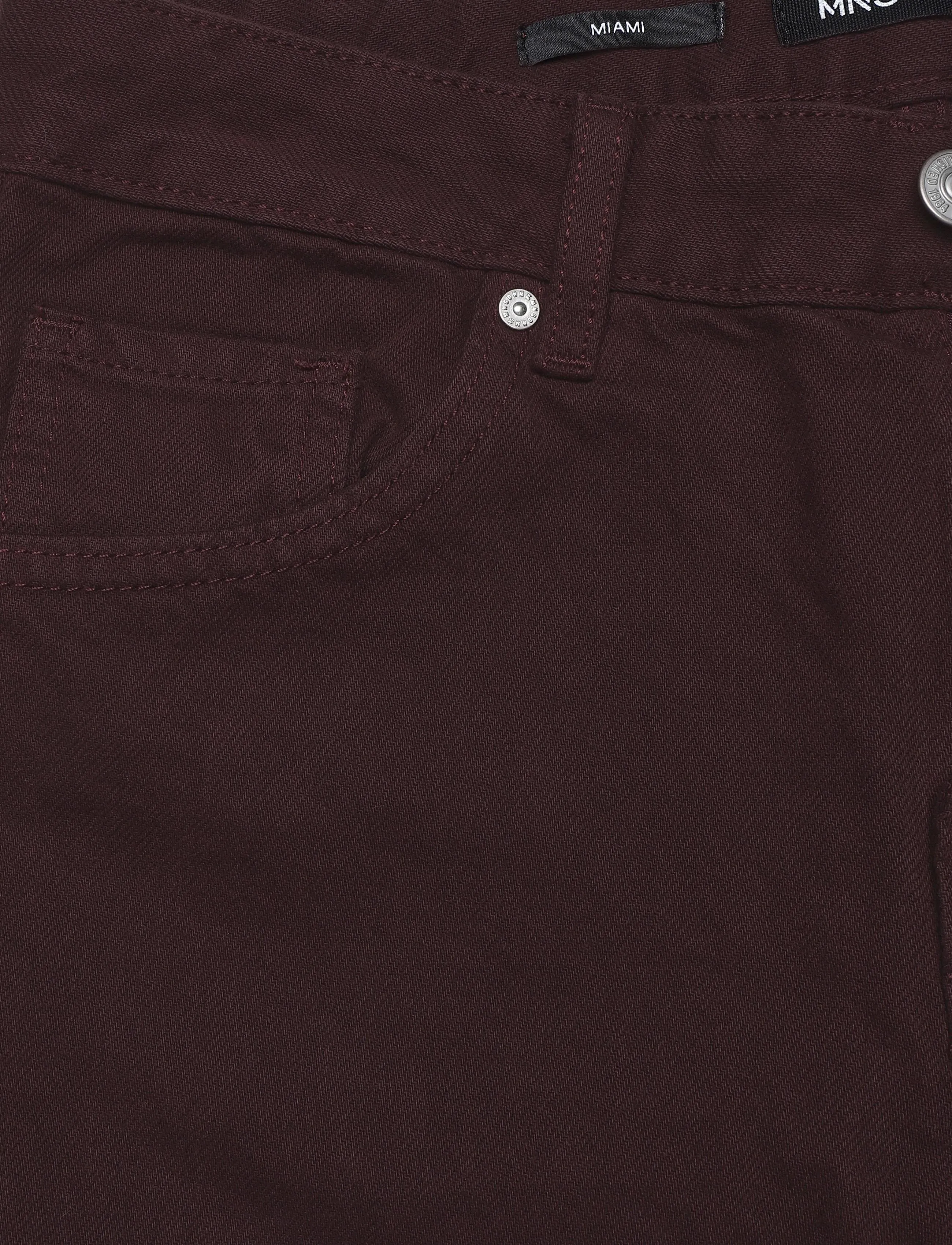 Mango - Miami medium-rise straight-fit jeans - raka jeans - dark red - 4