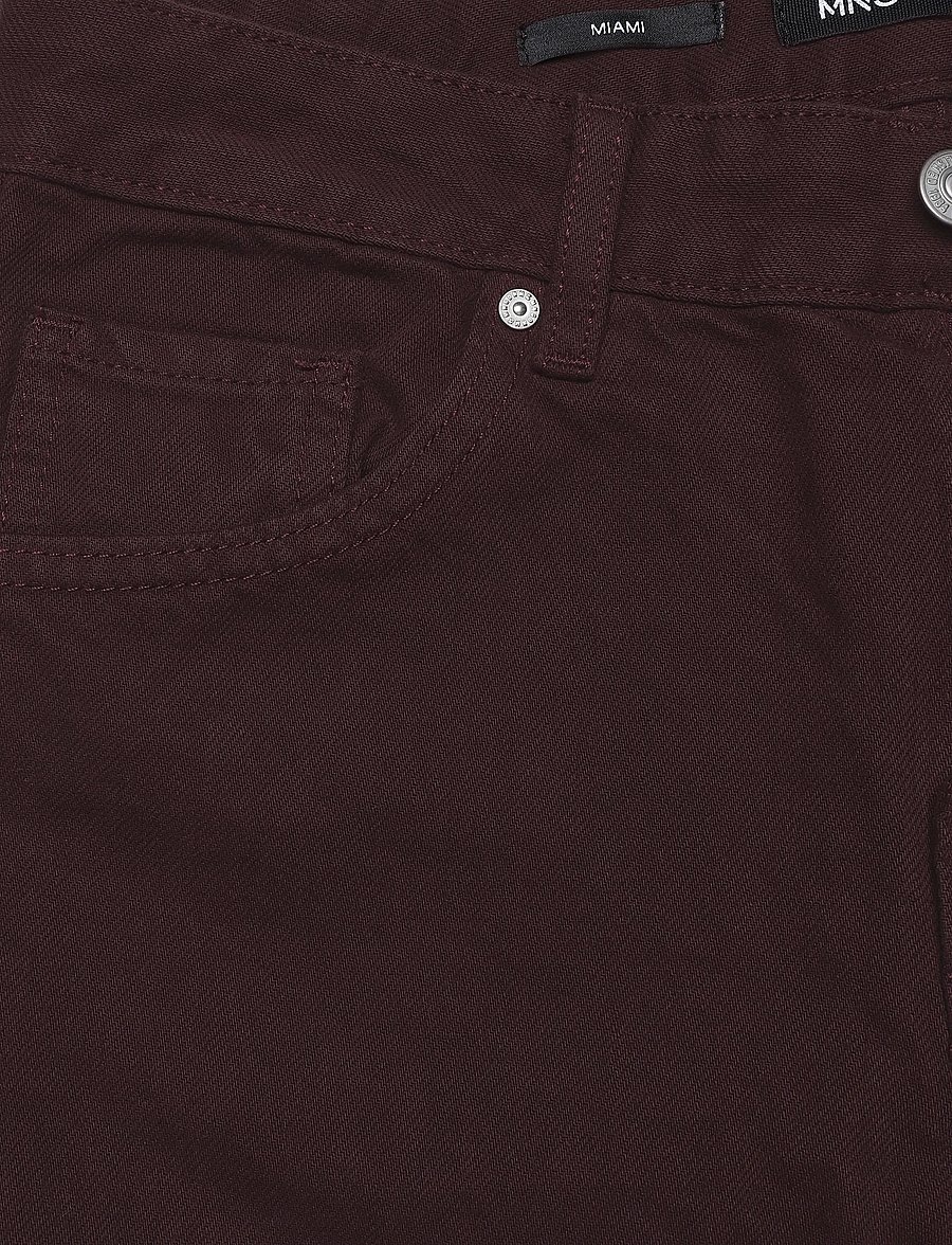 Mango - Miami medium-rise straight-fit jeans - raka jeans - dark red - 4
