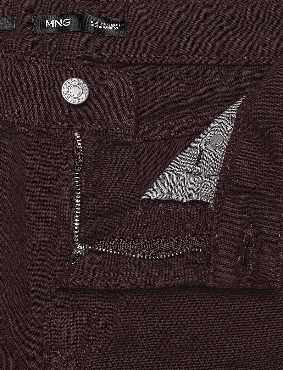 Mango - Miami medium-rise straight-fit jeans - raka jeans - dark red - 5