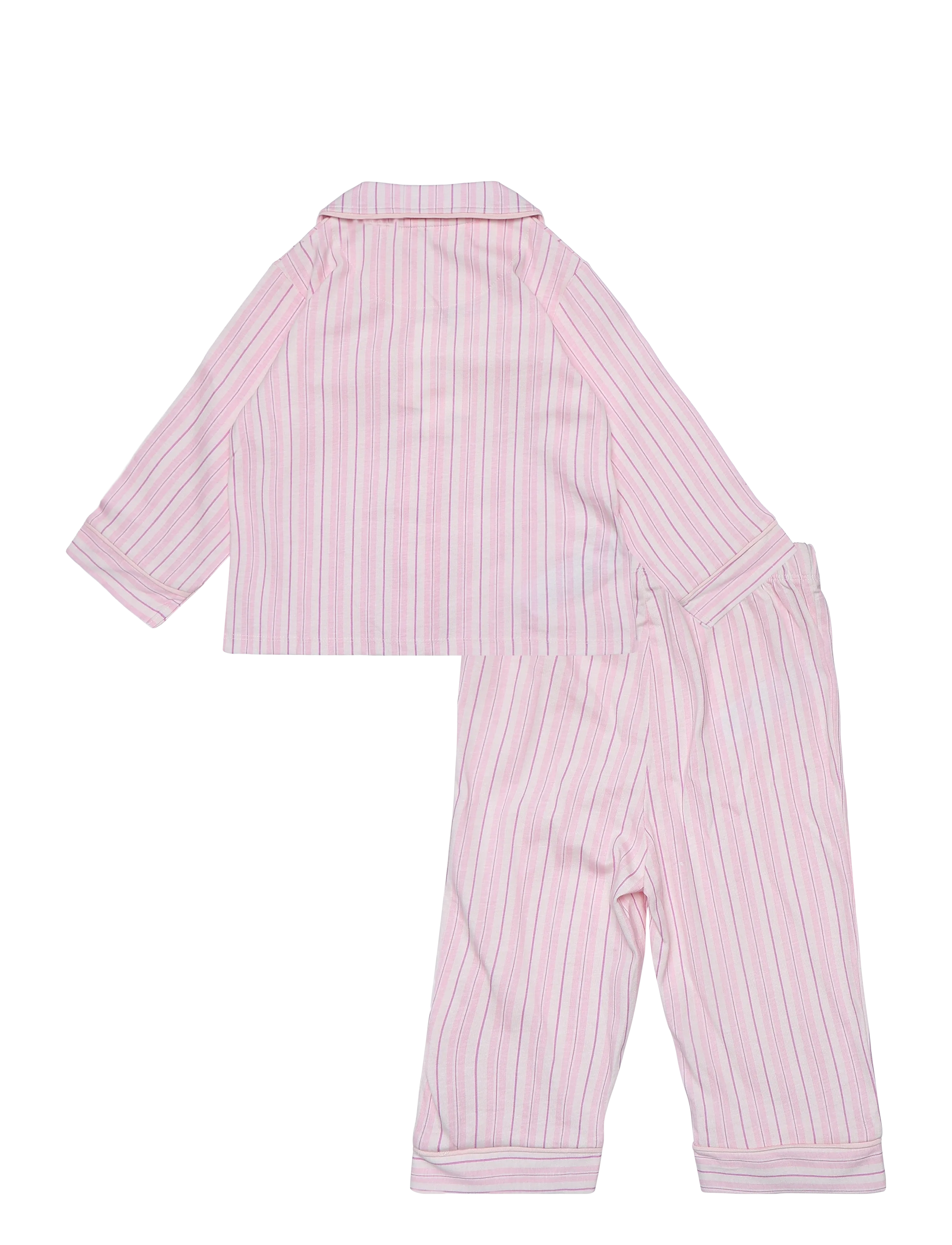 Mango - Striped pyjama set - pyjamassæt - pink - 1