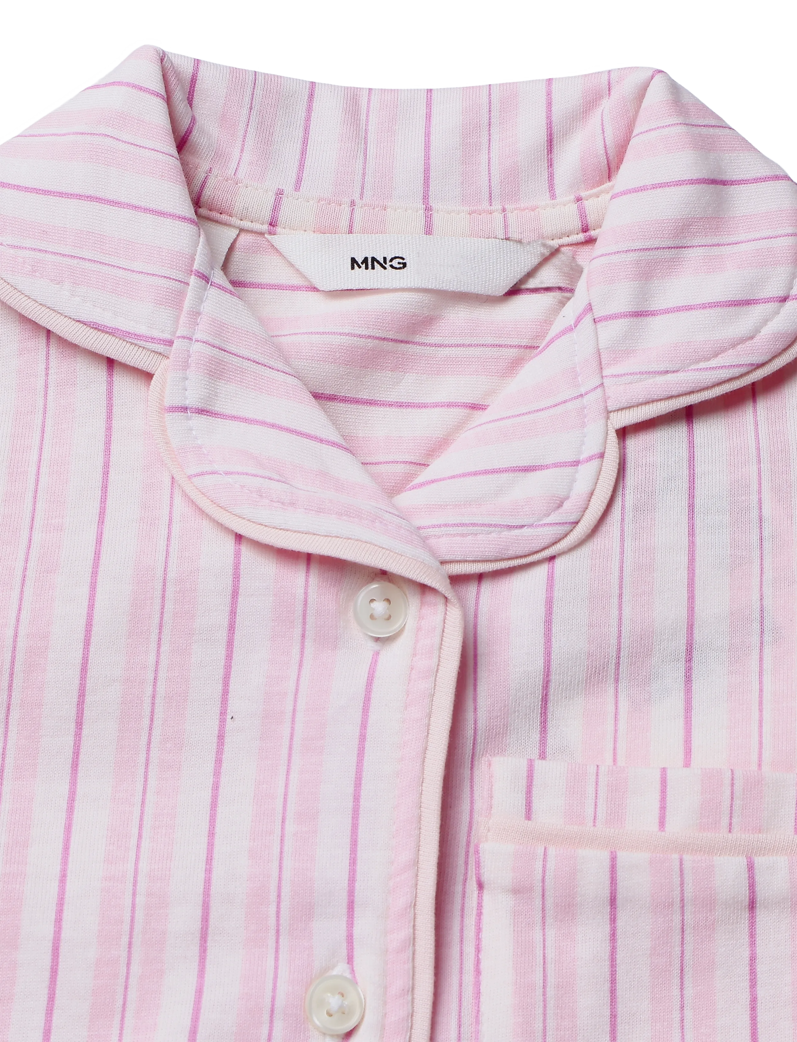 Mango - Striped pyjama set - pyjamassæt - pink - 2