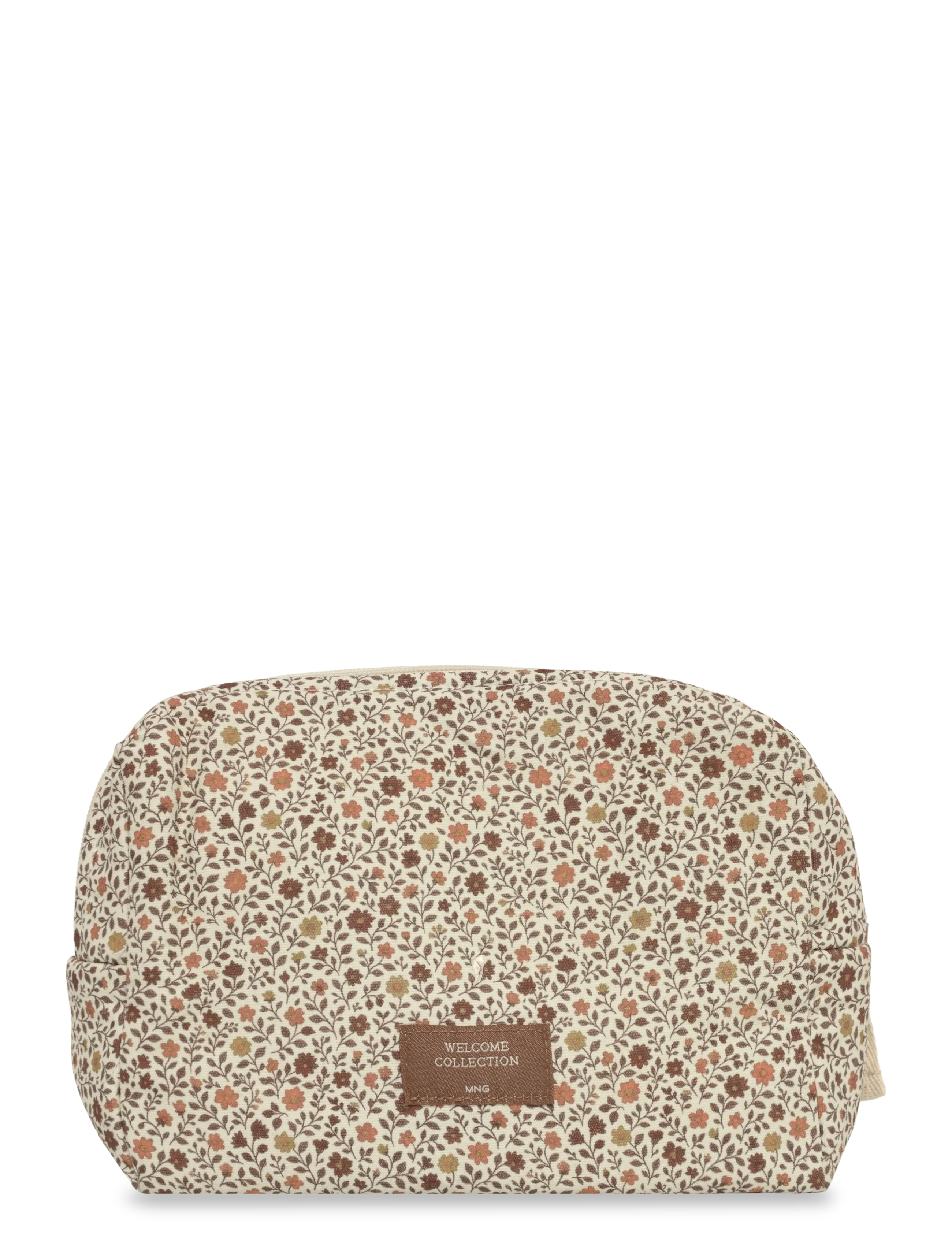 Mango Floral-print cosmetic bag - Necessär - NATURAL WHITE / cream