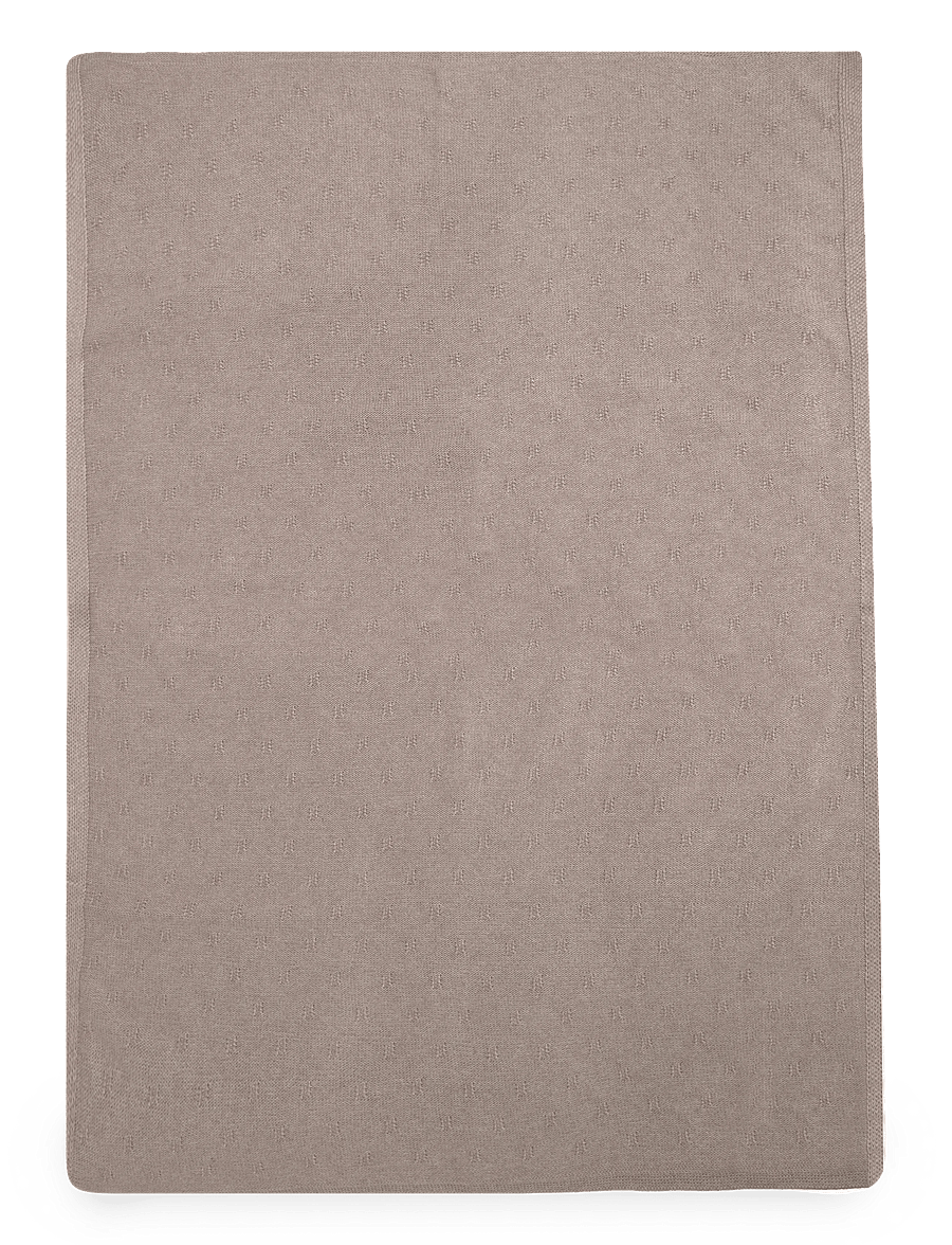 Mango - Knitted swaddle with openwork details - swaddles - medium brown - 0