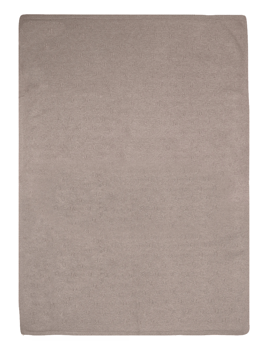 Mango - Knitted swaddle with openwork details - swaddles - medium brown - 1