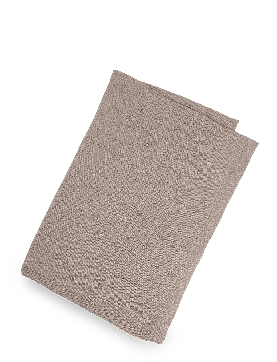 Mango - Knitted swaddle with openwork details - swaddles - medium brown - 2