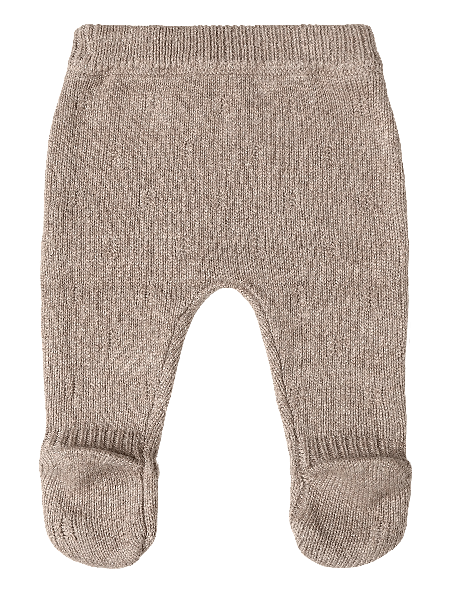 Mango - Openwork knit leggings - leggings - medium brown - 1