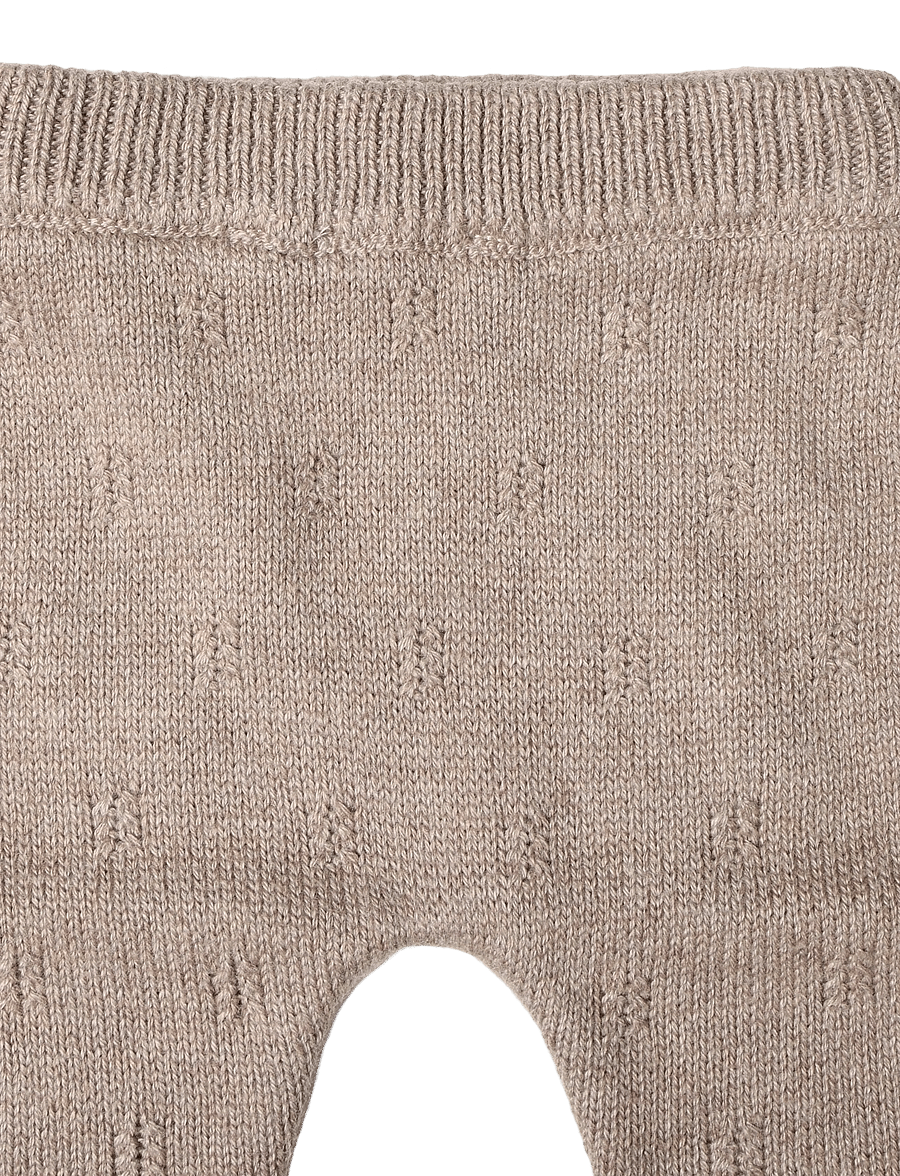 Mango - Openwork knit leggings - leggings - medium brown - 2