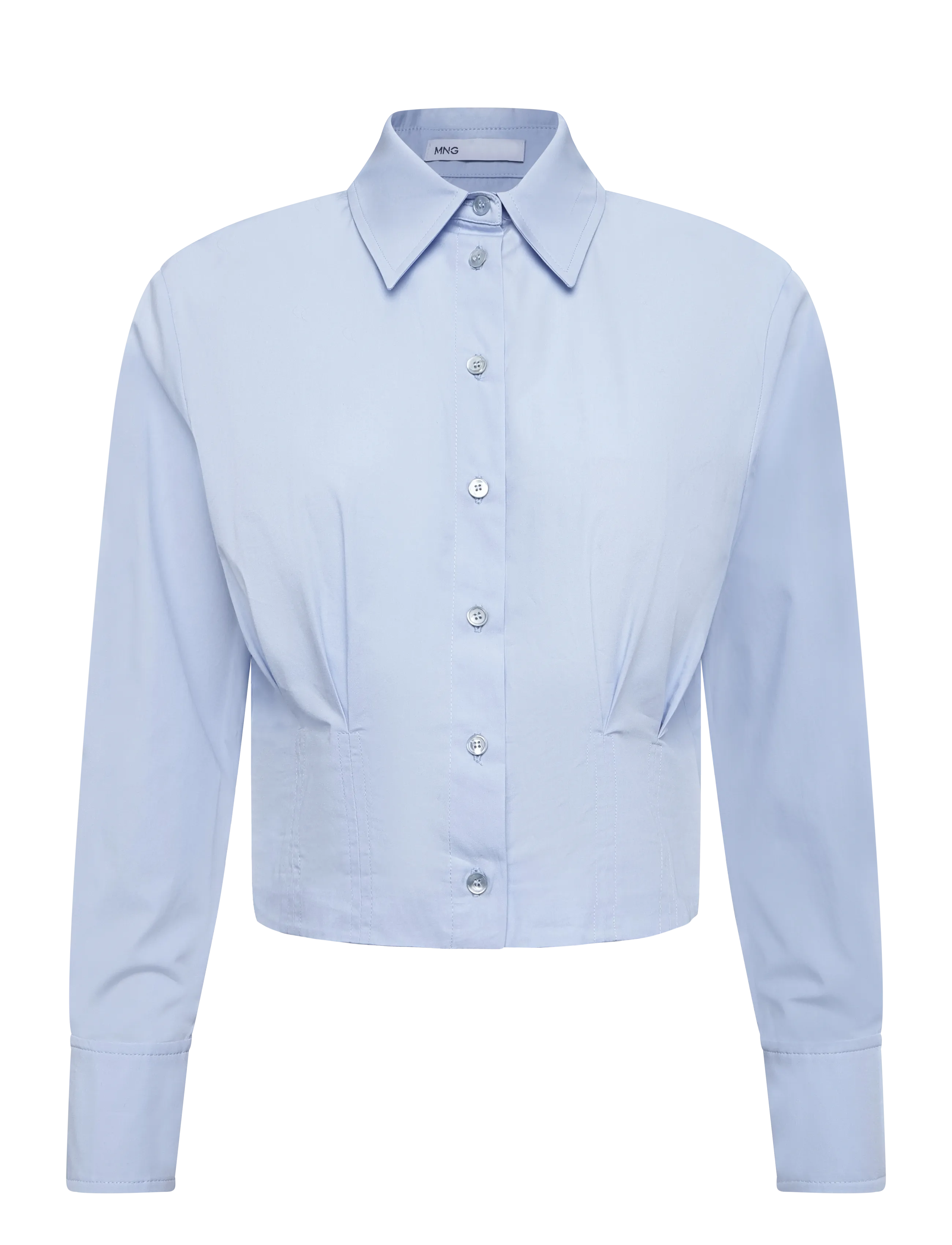Mango Crop top with darts - Crop tops - LT-PASTEL BLUE / blue