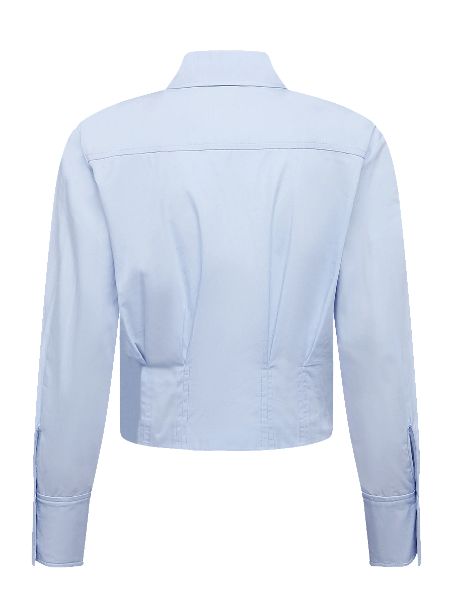 Mango - Crop top with darts - långärmade skjortor - lt-pastel blue - 2